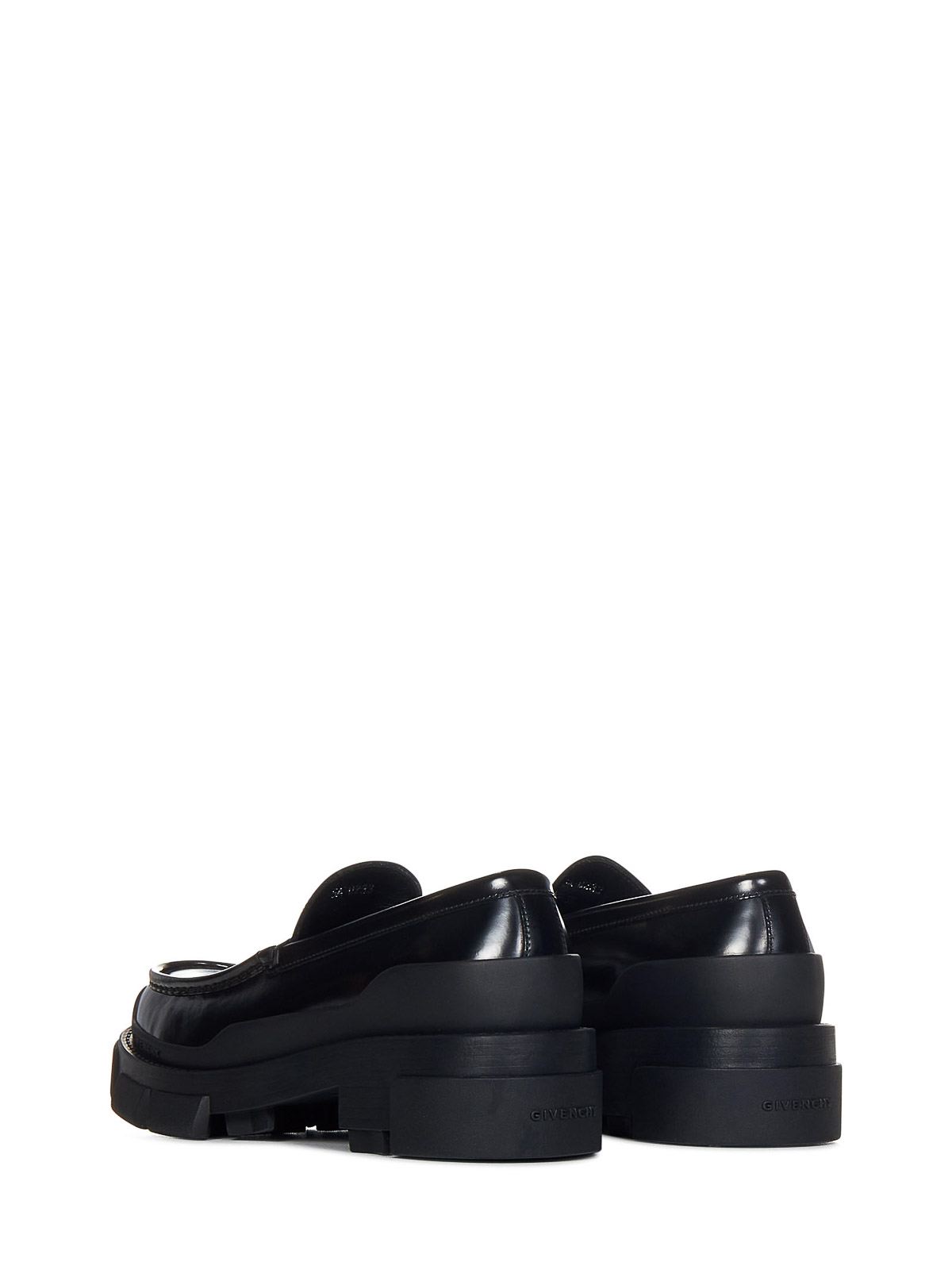 Shop Givenchy Black Leather Moccasins In Negro