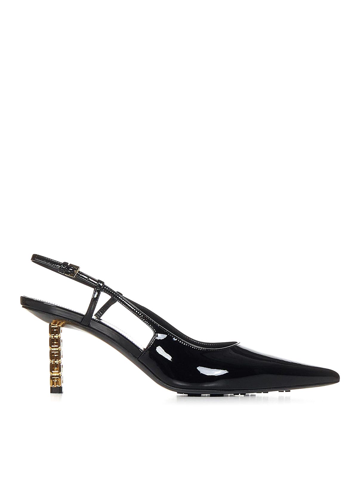 Shop Givenchy Cube Heel Slingback In Black