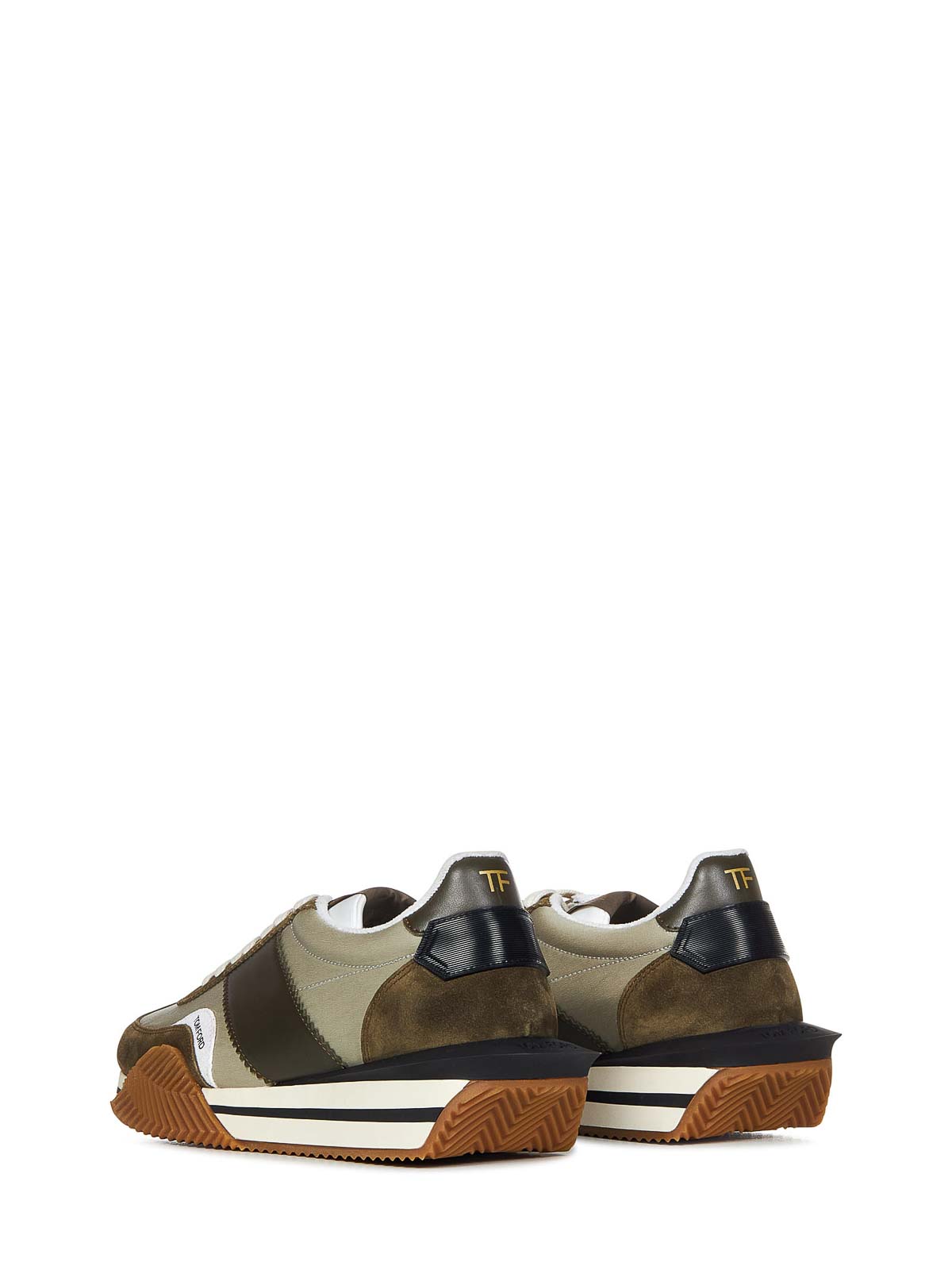 Tom-ford Men\'s Khaki and Green Trainers Tom Ford Khaki Suede Sneakers - Green - Men|J1292LCL134N5E002 main image 2