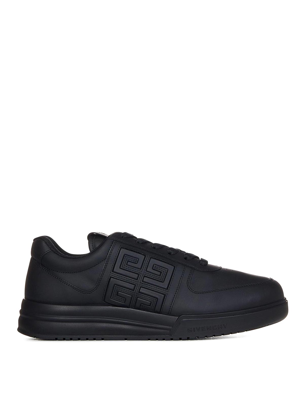 Shop Givenchy Black Calf Leather Low-top Sneakers
