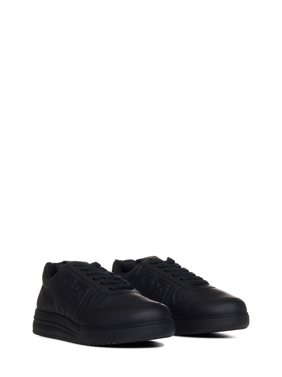 Shop Givenchy Black Calf Leather Low-top Sneakers