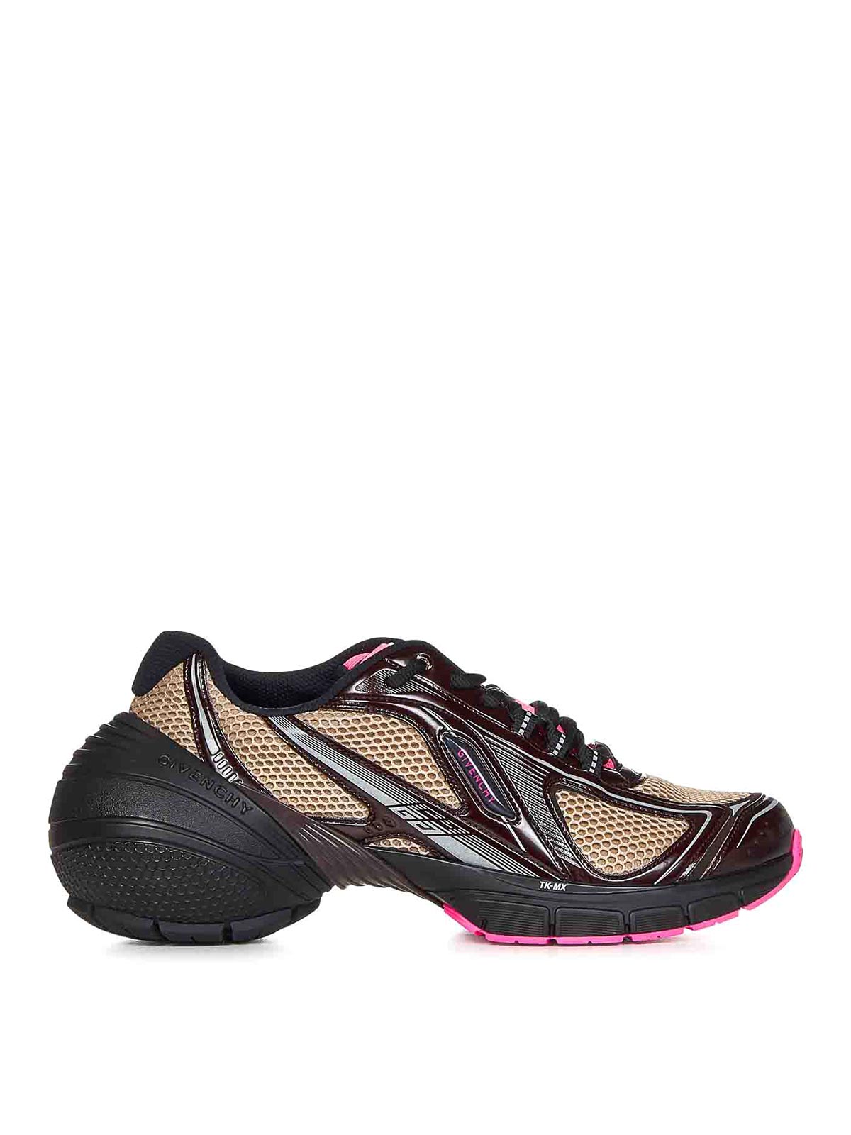 Shop Givenchy Brown Pink Runner Sneakers