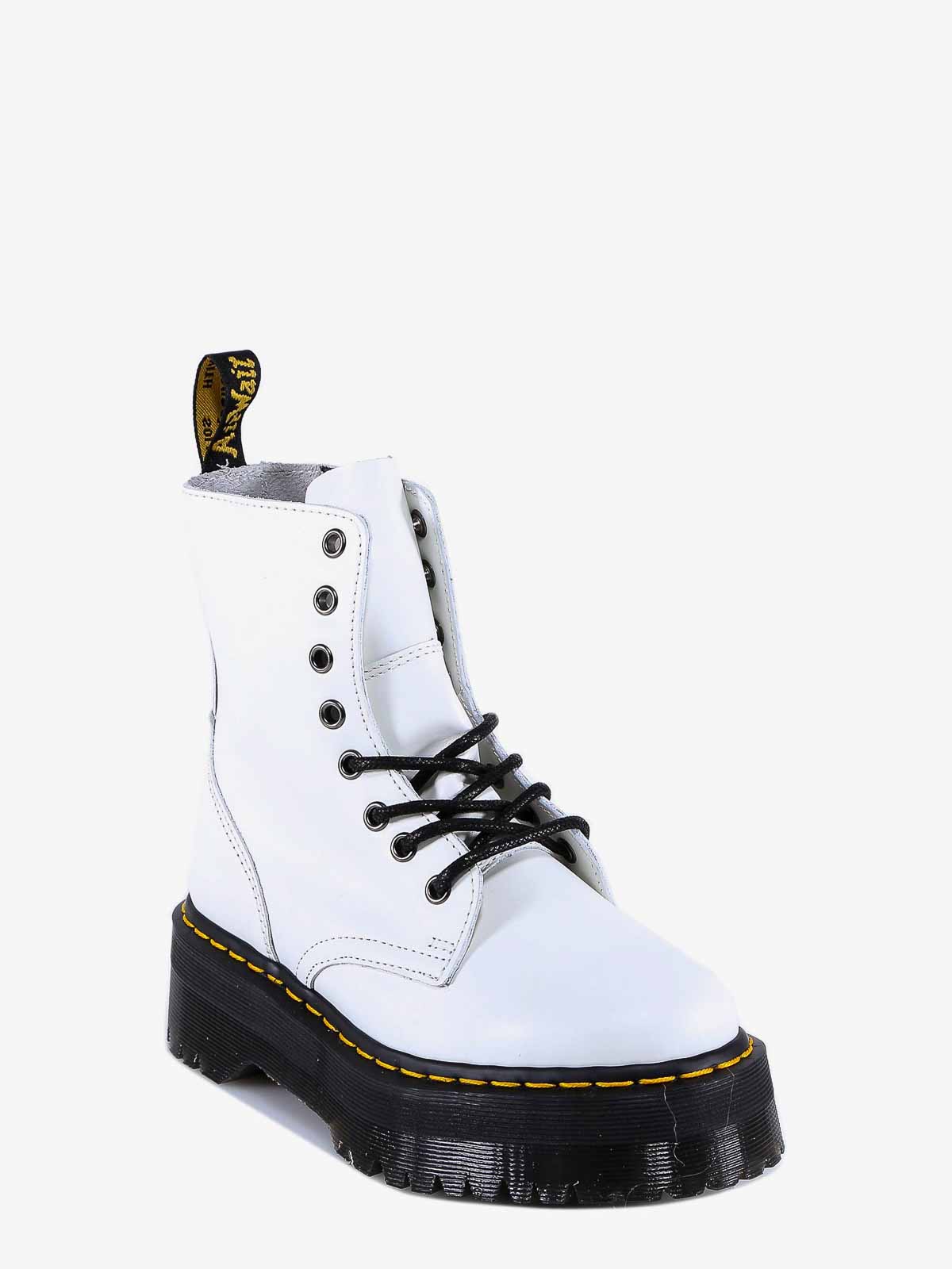 Shop Dr. Martens' Leather Ankle Boots In White