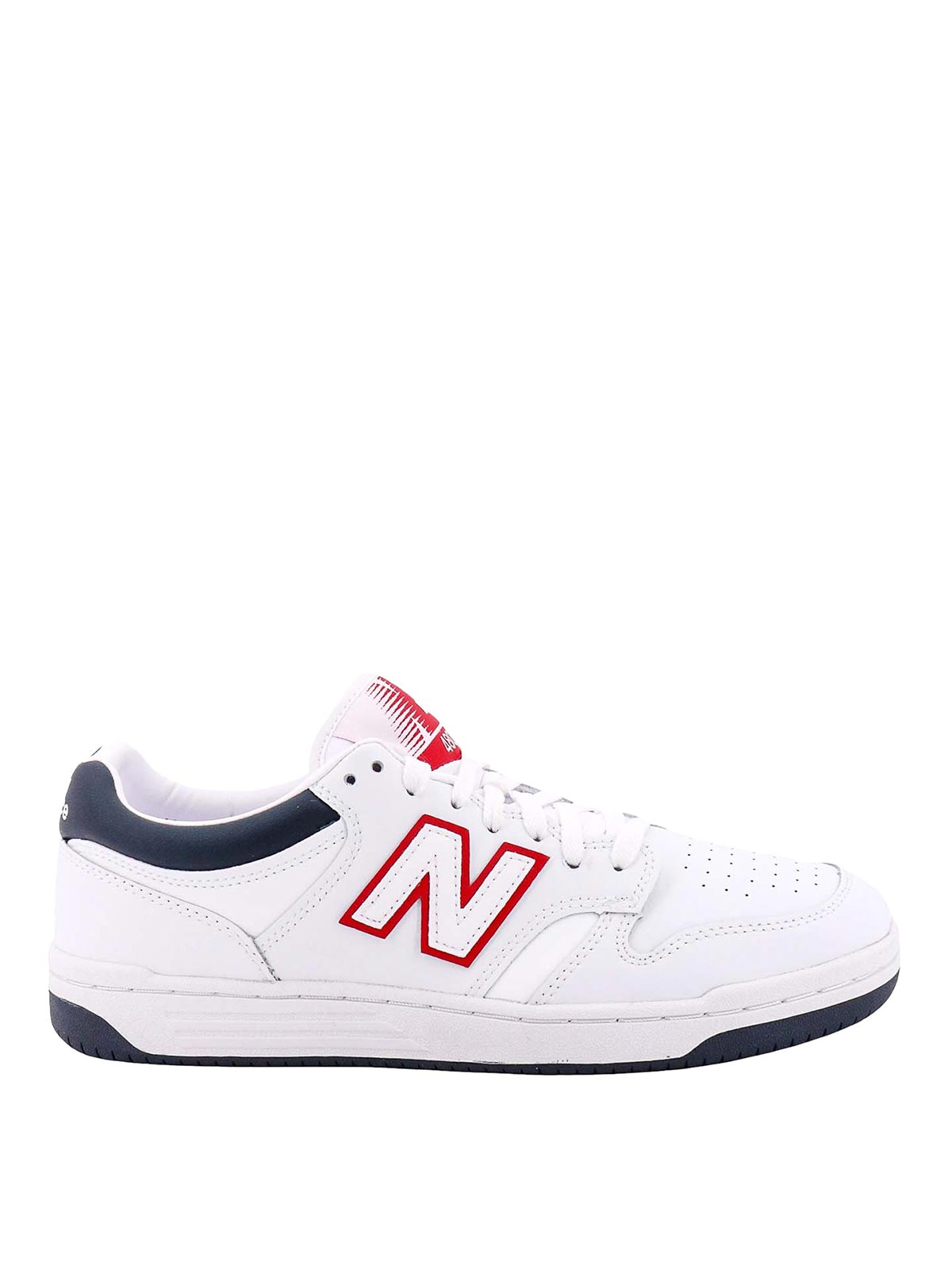 Shop New Balance 480 Leather Sneakers In White