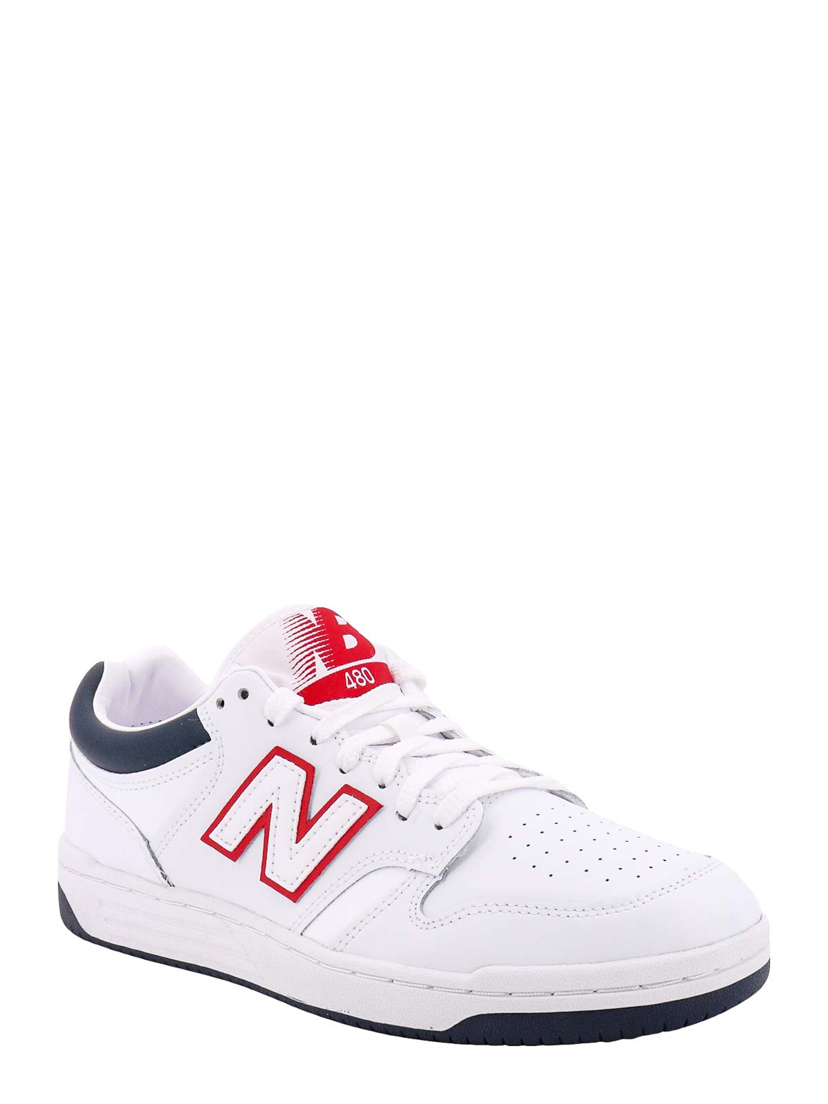 Shop New Balance 480 Leather Sneakers In White