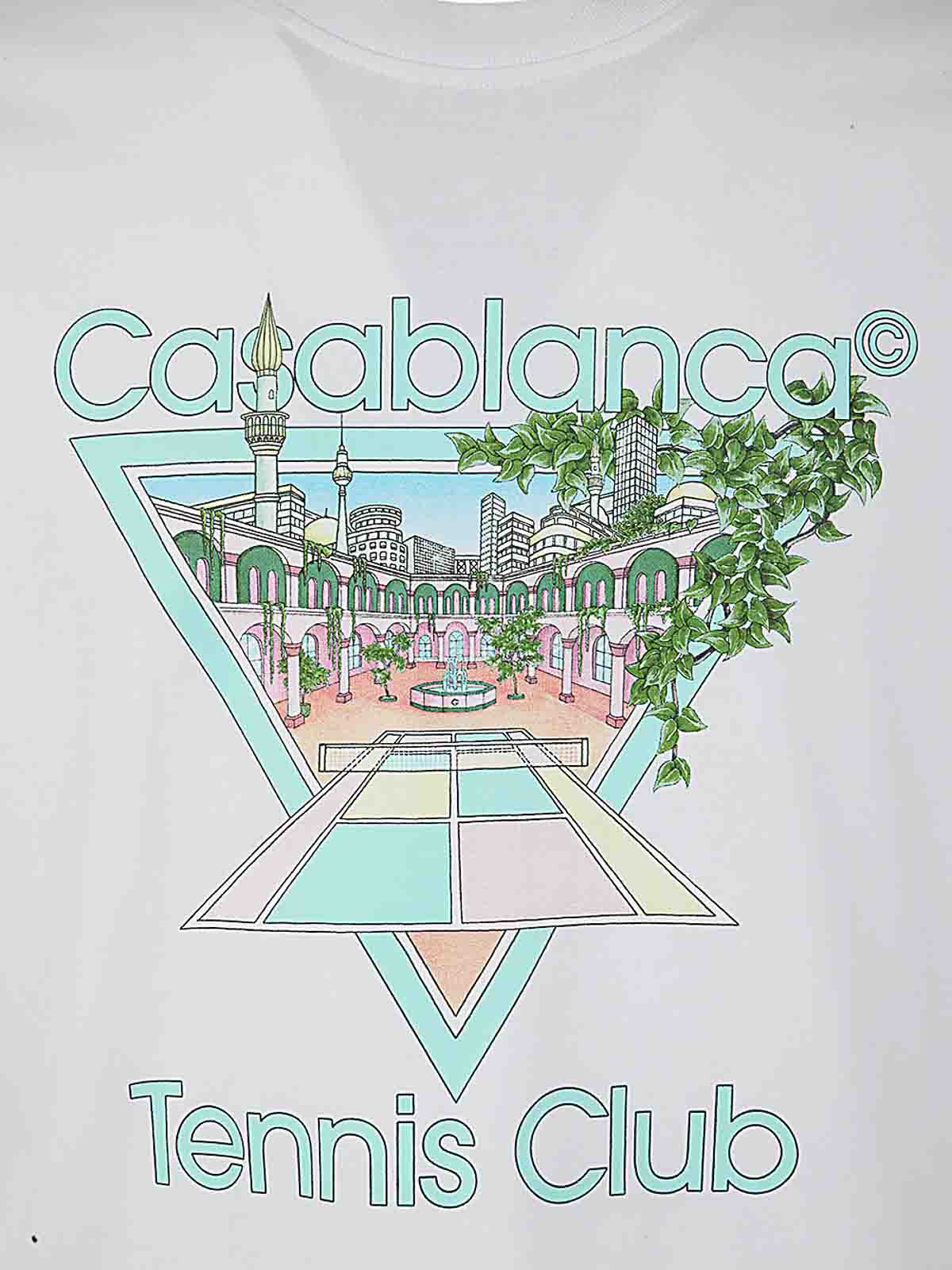 Casablanca T-Shirt - Blanc - Blanc - Homme | MF23JTS00114CASA