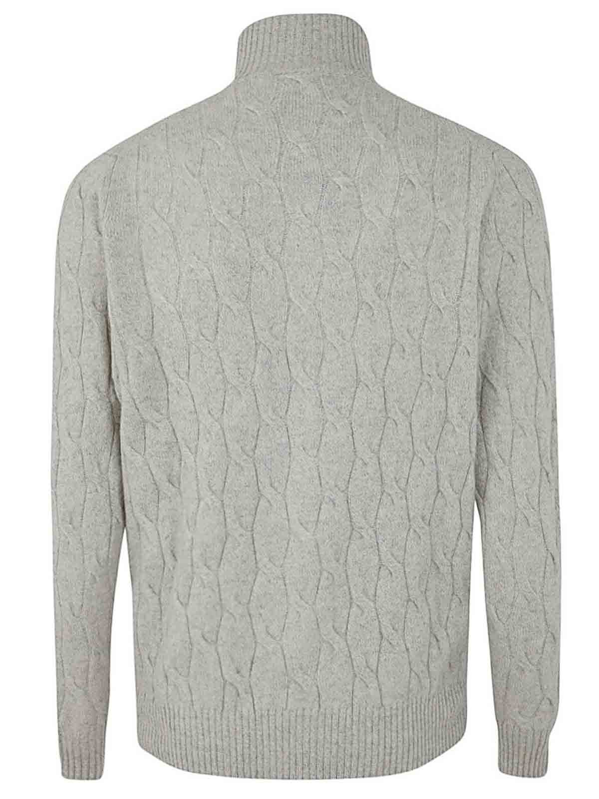 Shop Filippo De Laurentiis Wool Cashmere Blouson With Braid In Grey