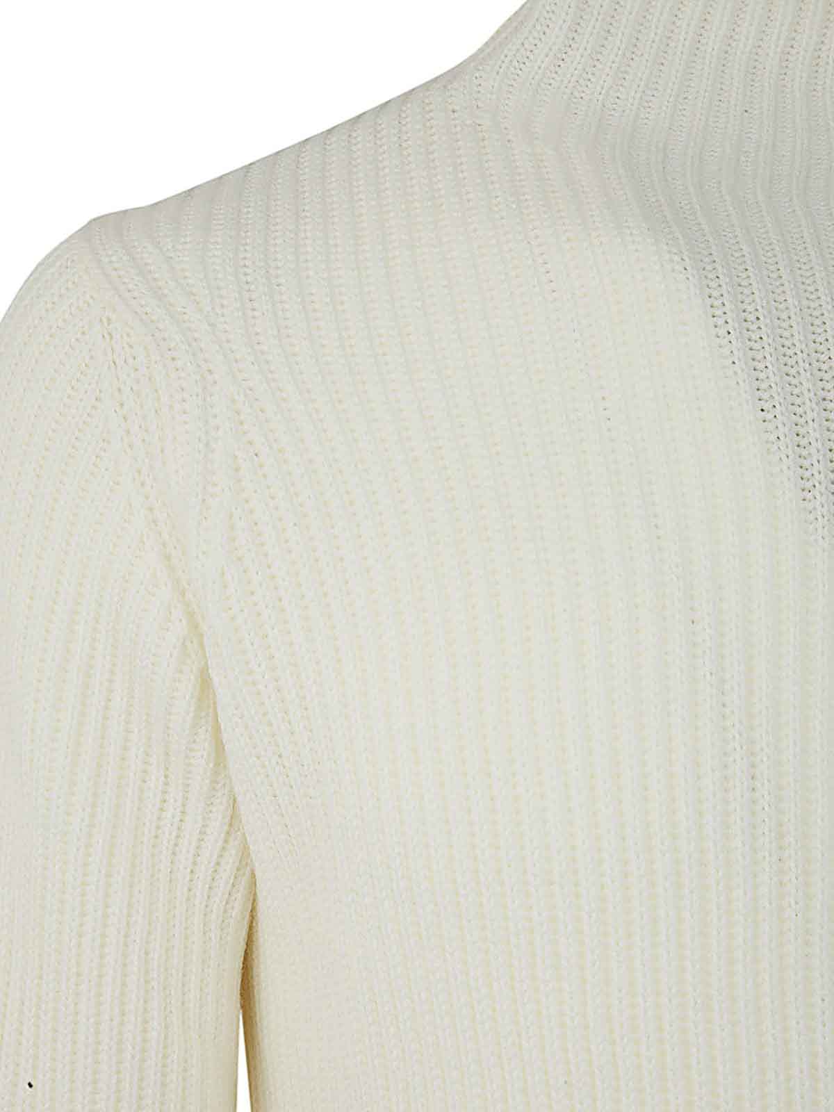 Shop Filippo De Laurentiis Crew Neck Sweater With Braid In Grey