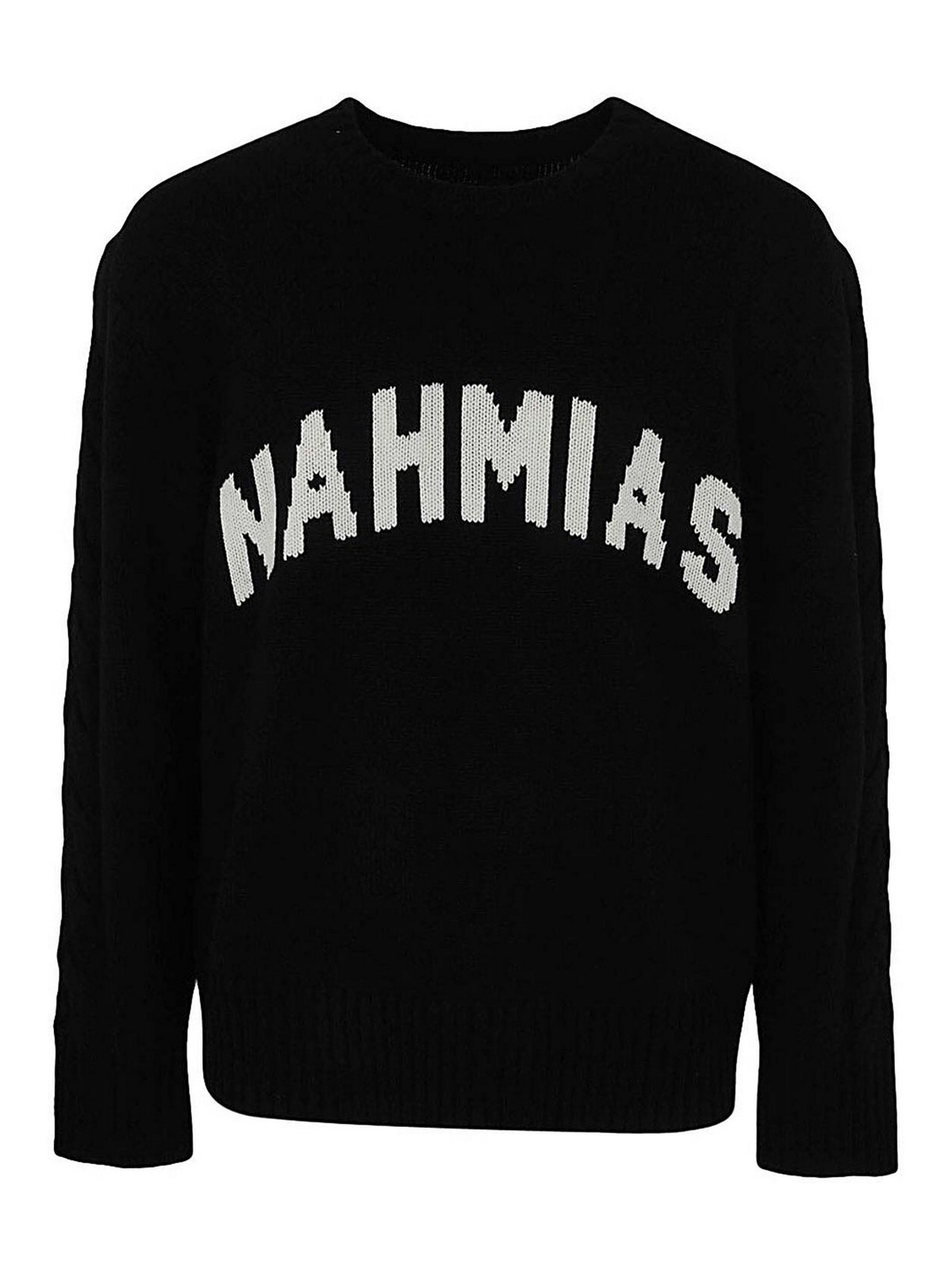 Shop Nahmias Intarsia Crewneck In Black