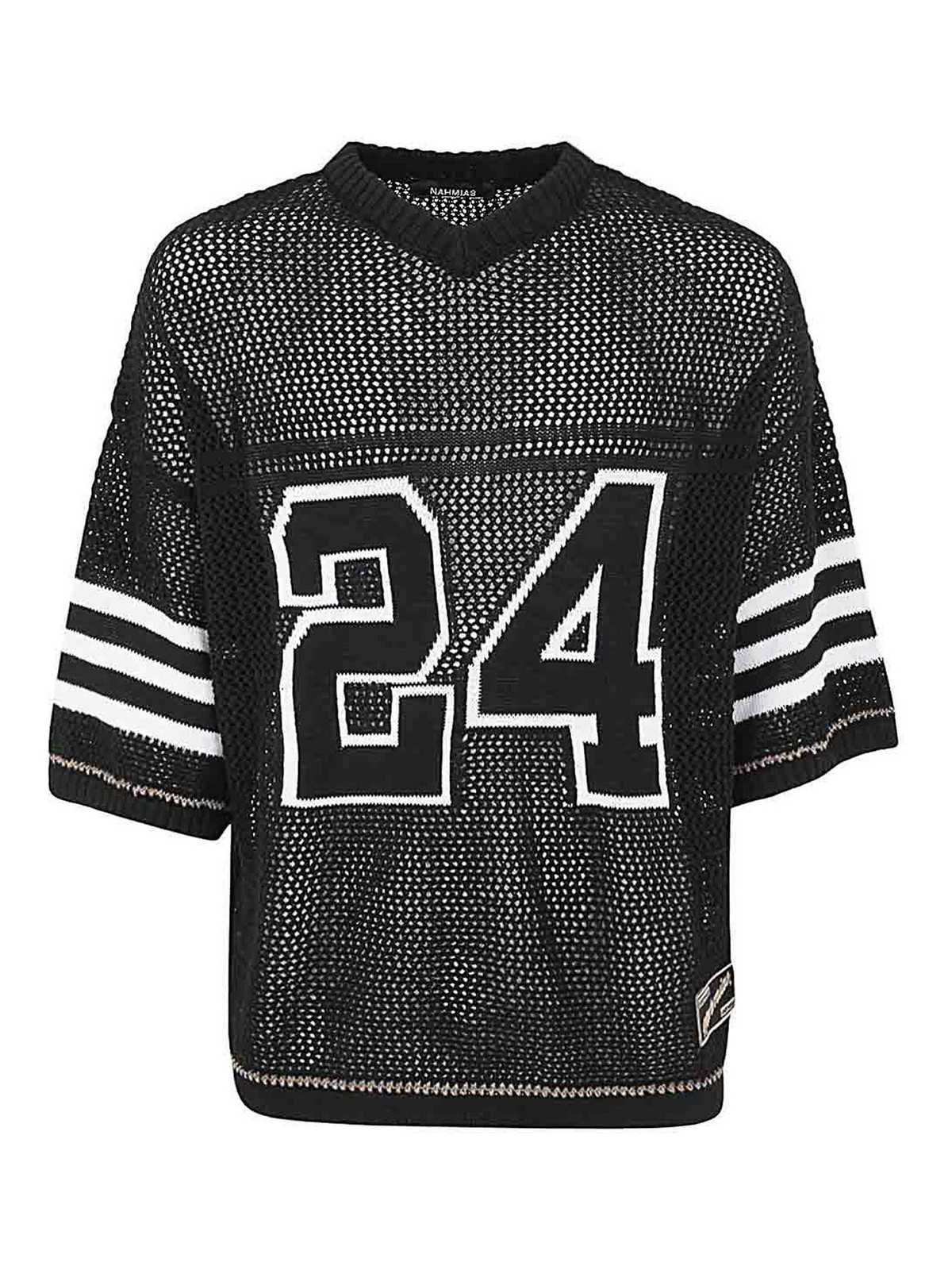 Shop Nahmias Knit 24 Football Shirt In Black
