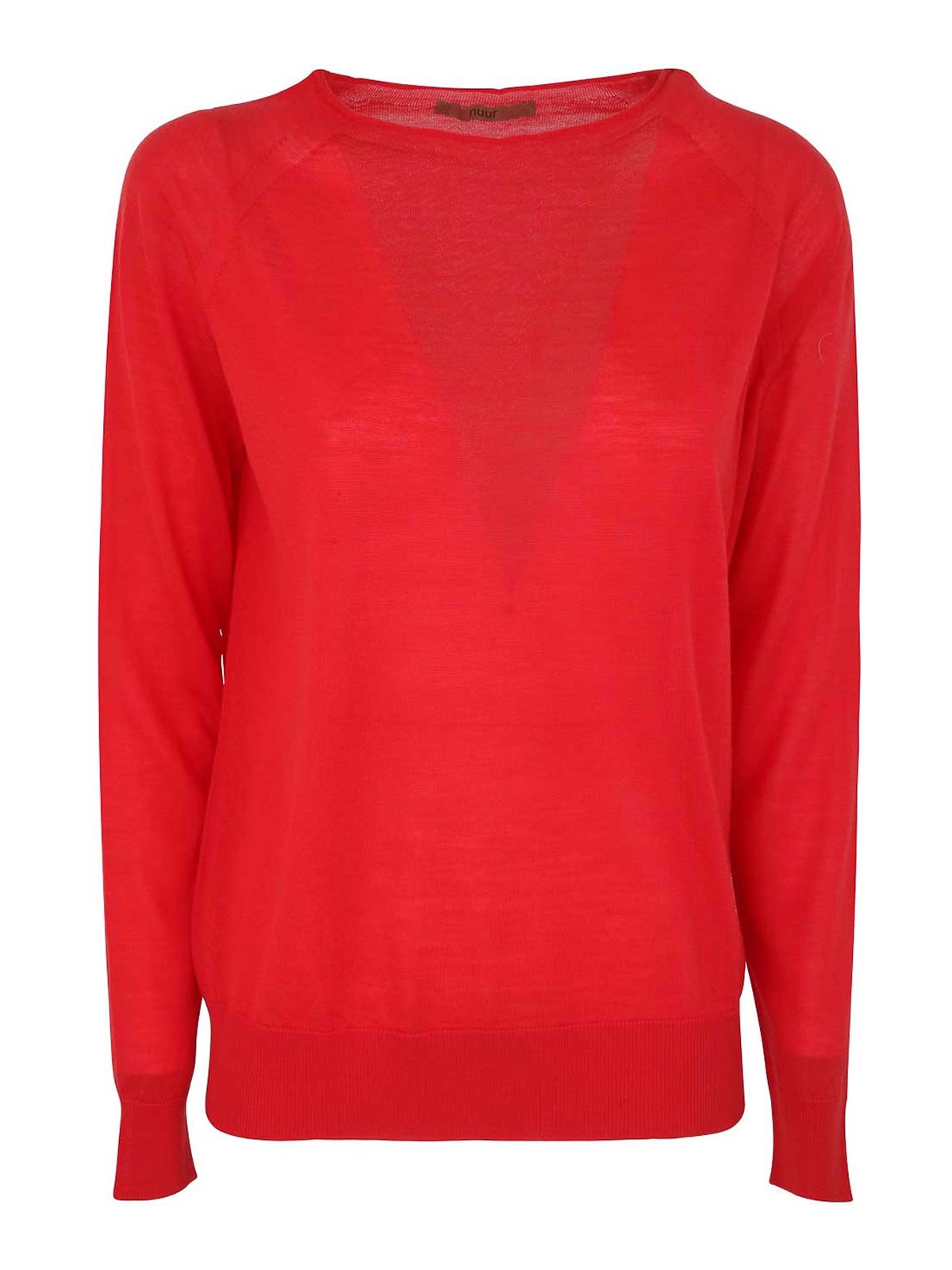 Shop Nuur Boat Neck Sweater In Red
