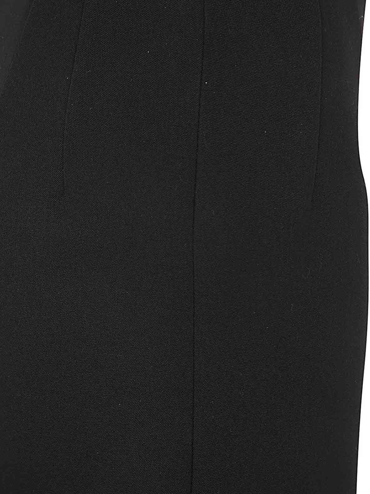 Shop Versace Skirt Grain De Poudre Wool Fabric In Black