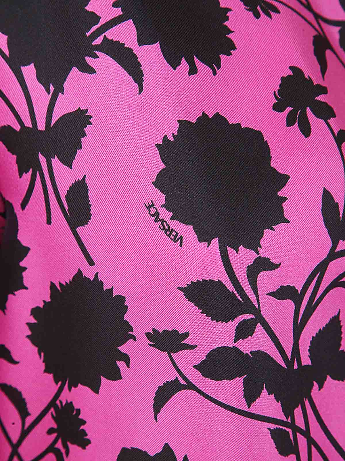 Shop Versace Silk Fabric Shirt In Pink