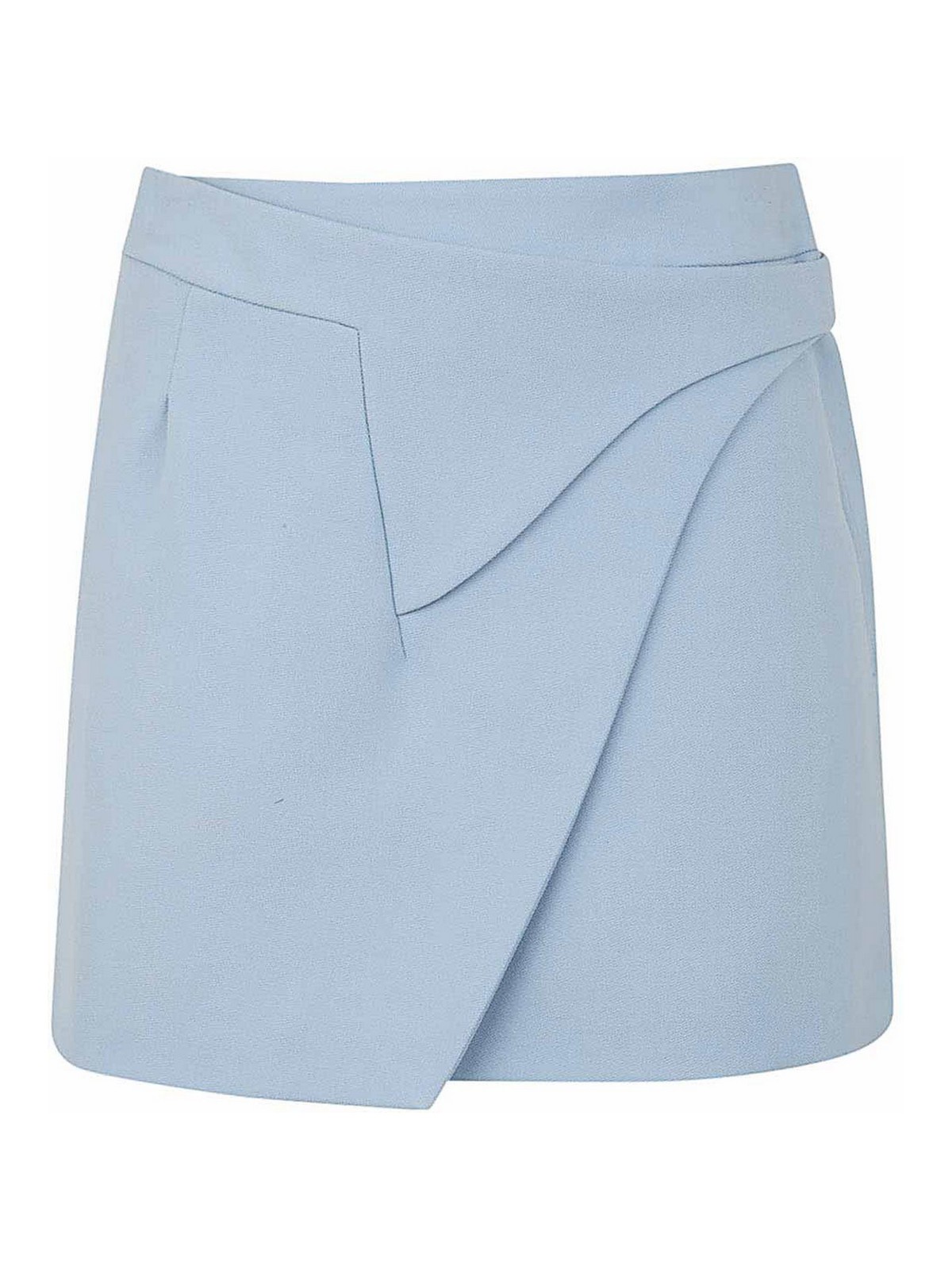 Shop Wardrobe.nyc Wrap Skirt Mini In Blue