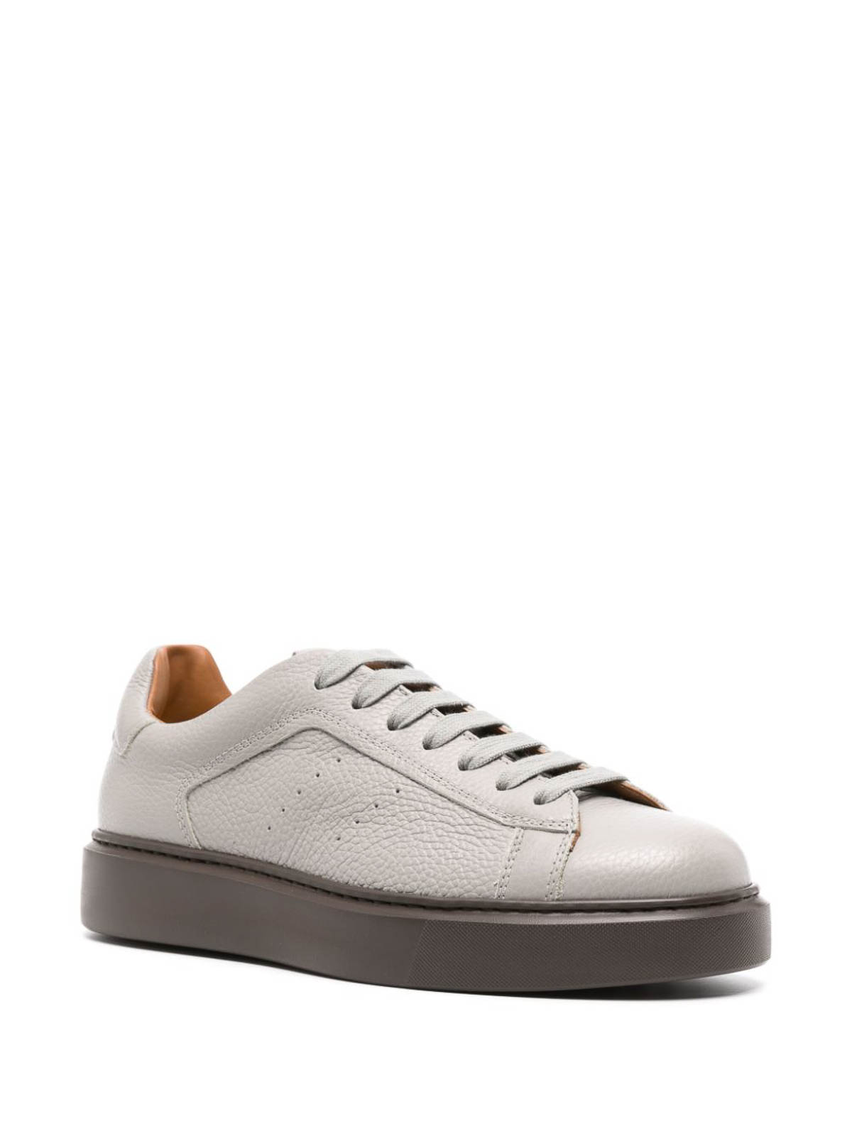 Shop Doucal's Tumblet Sneakers In Grey