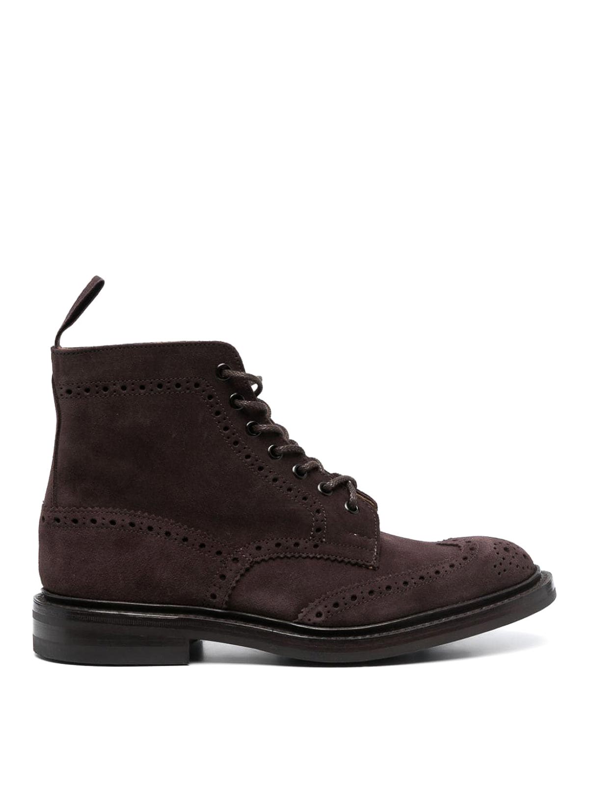 Shop Tricker's Suede Ankle Boots In Marrón