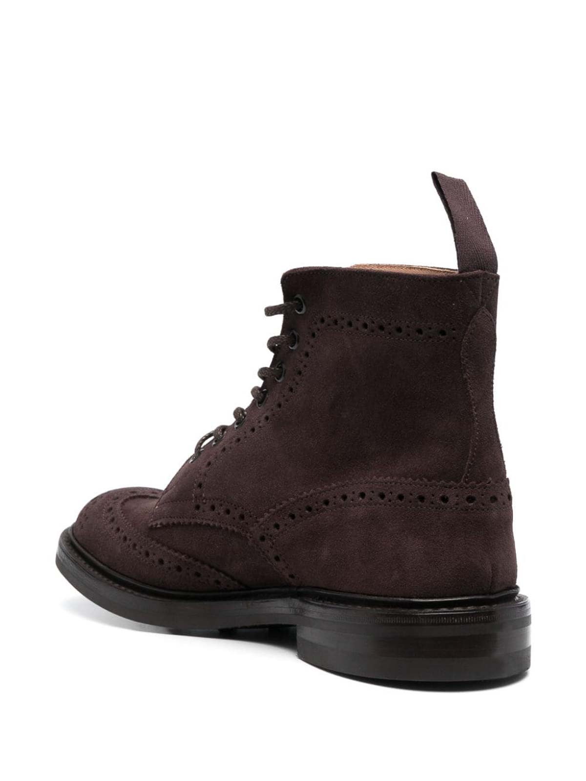 Shop Tricker's Suede Ankle Boots In Marrón