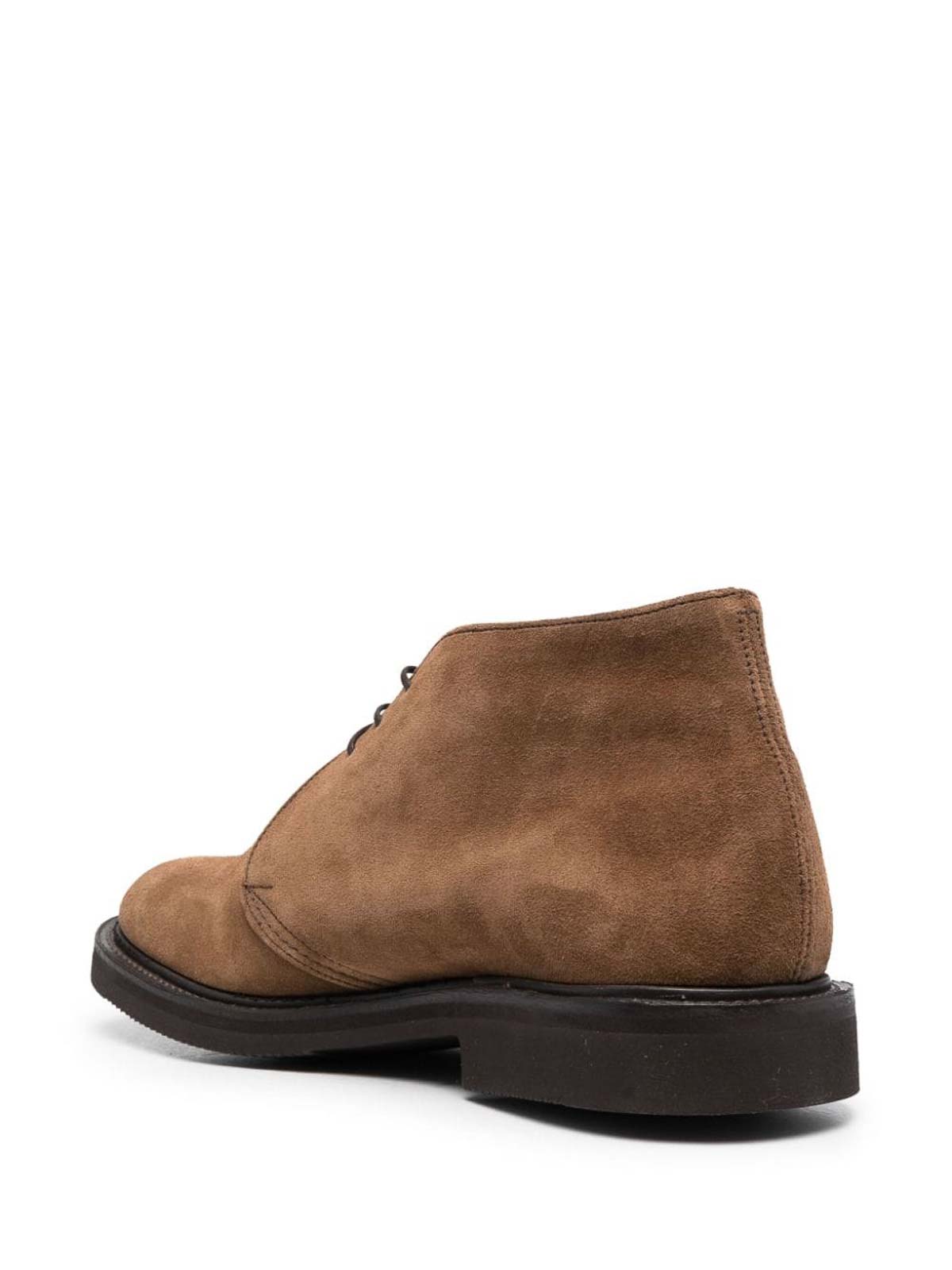 Shop Tricker's Suede Lace-ups In Brown