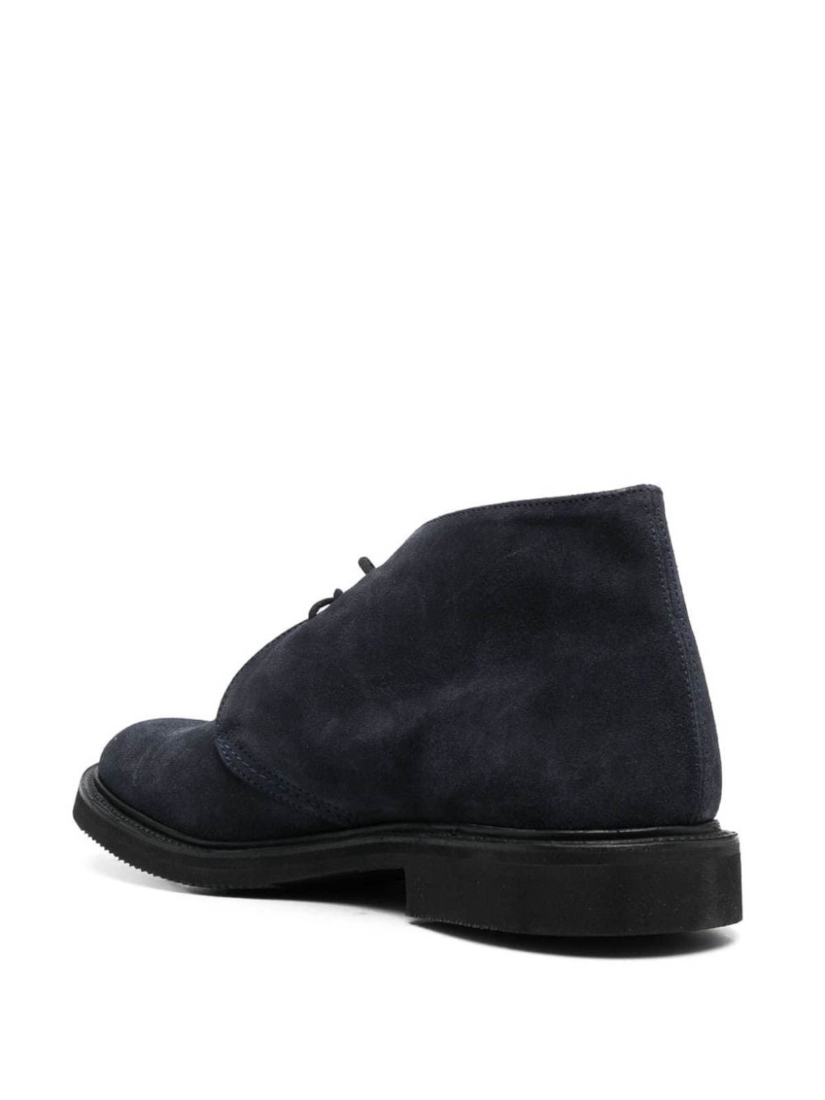 Shop Tricker's Suede Lace-ups In Blue