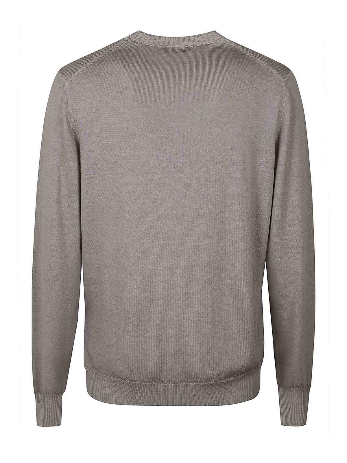 Shop Fay Crew Neck Sweater In Grey