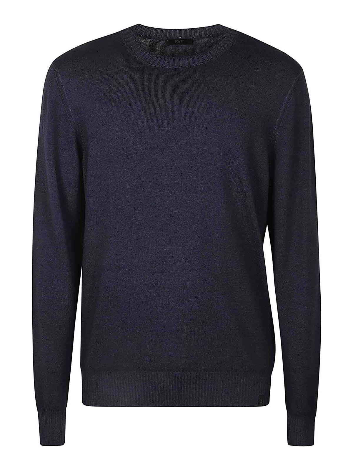 Shop Fay Crew Neck Sweater In Blue