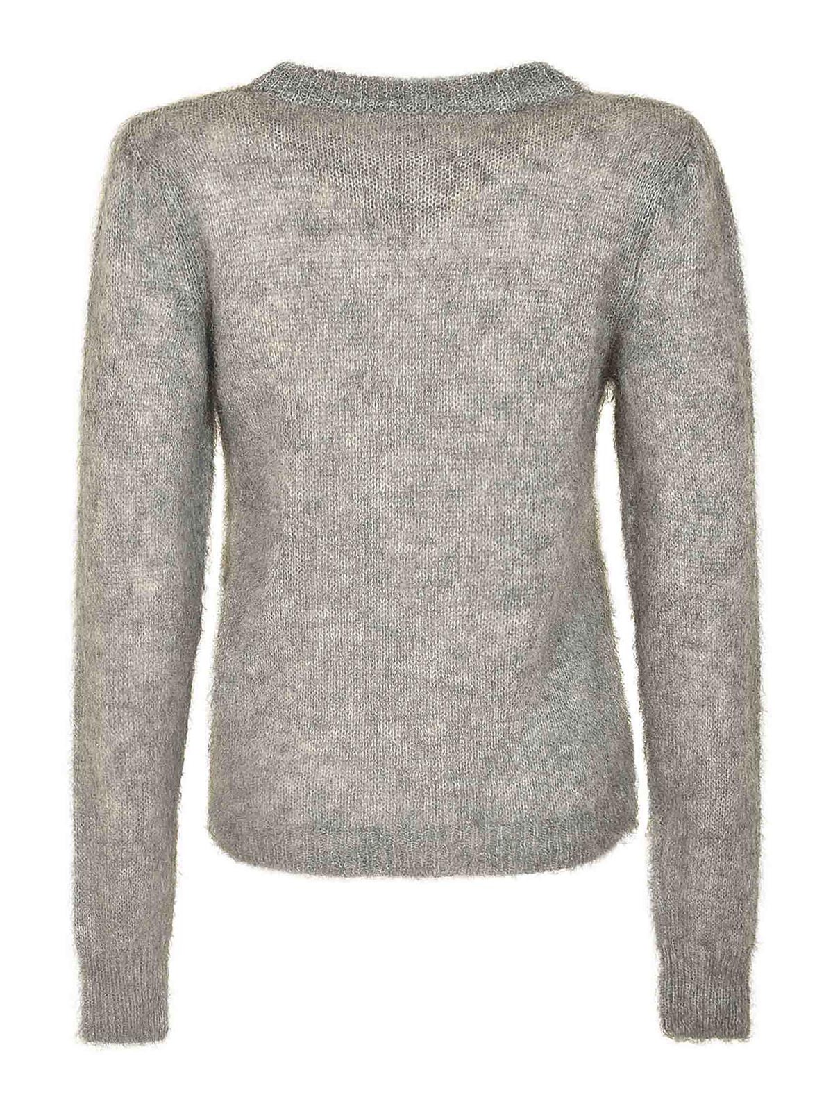 Shop P.a.r.o.s.h Blended Sweater In Grey
