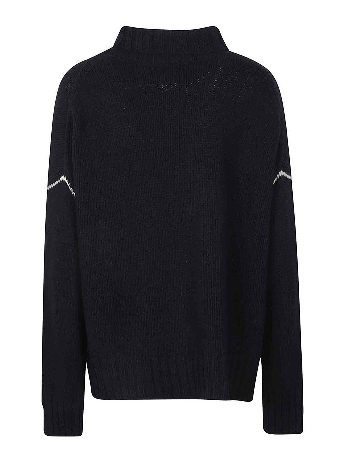 Shop Woolrich Wool Cable Turtleneck In Blue