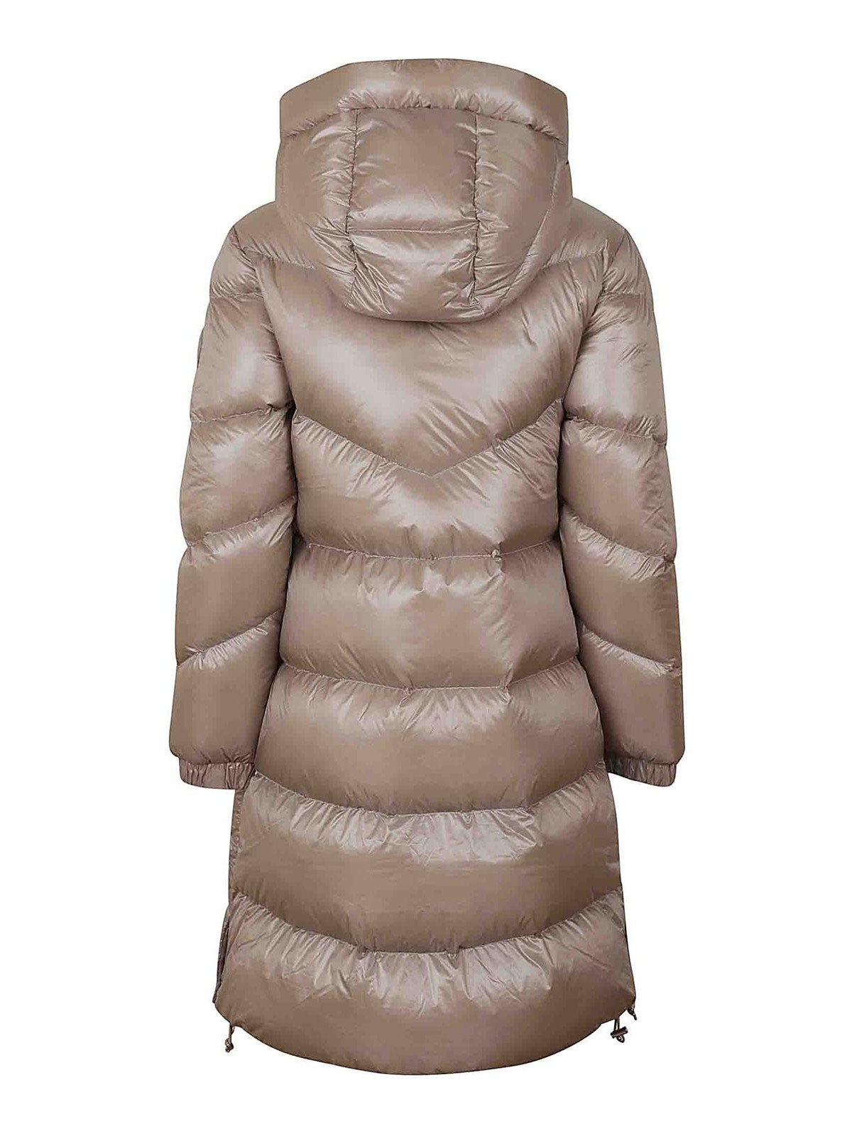 Shop Woolrich Aliquippa Long Puffer Jacket In Grey