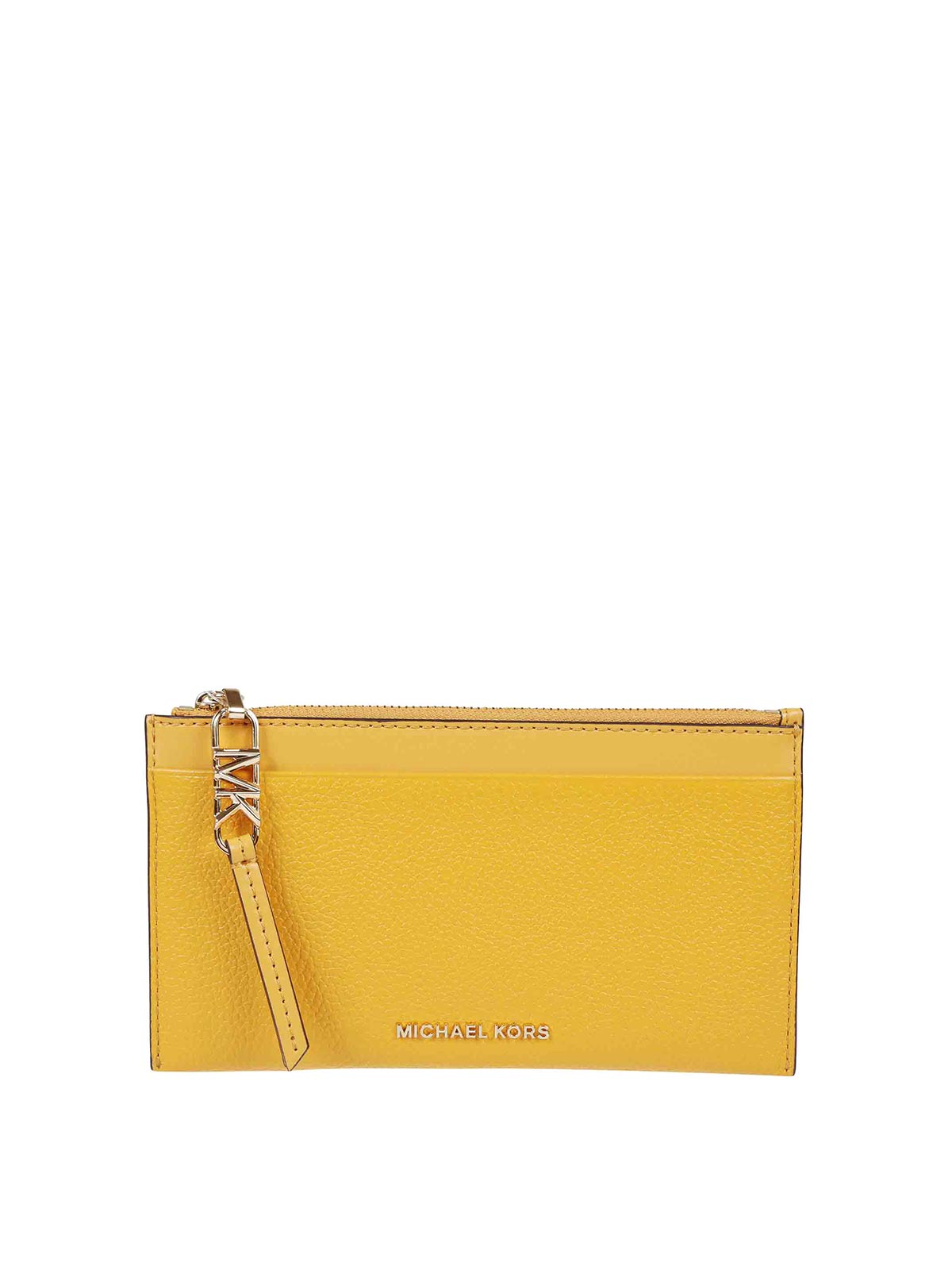 Michael Kors Empire Leather Wallet In Yellow