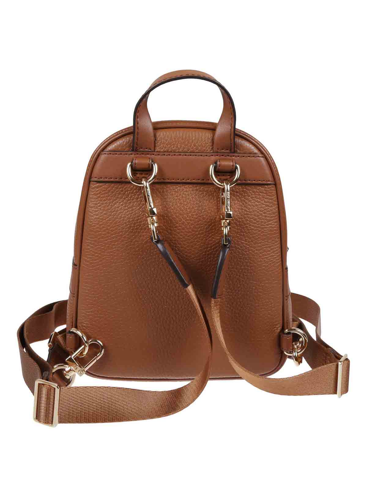 Rhea Medium Metallic Quilted-Leather Backpack | Michael Kors