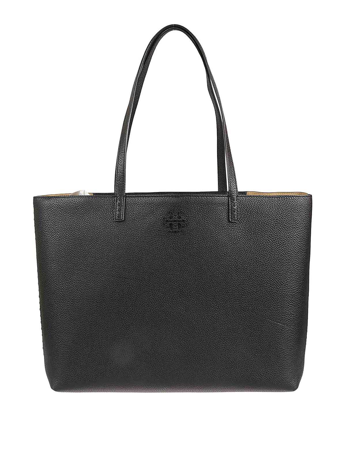 Tory Burch Hammered Leather Bag In Black