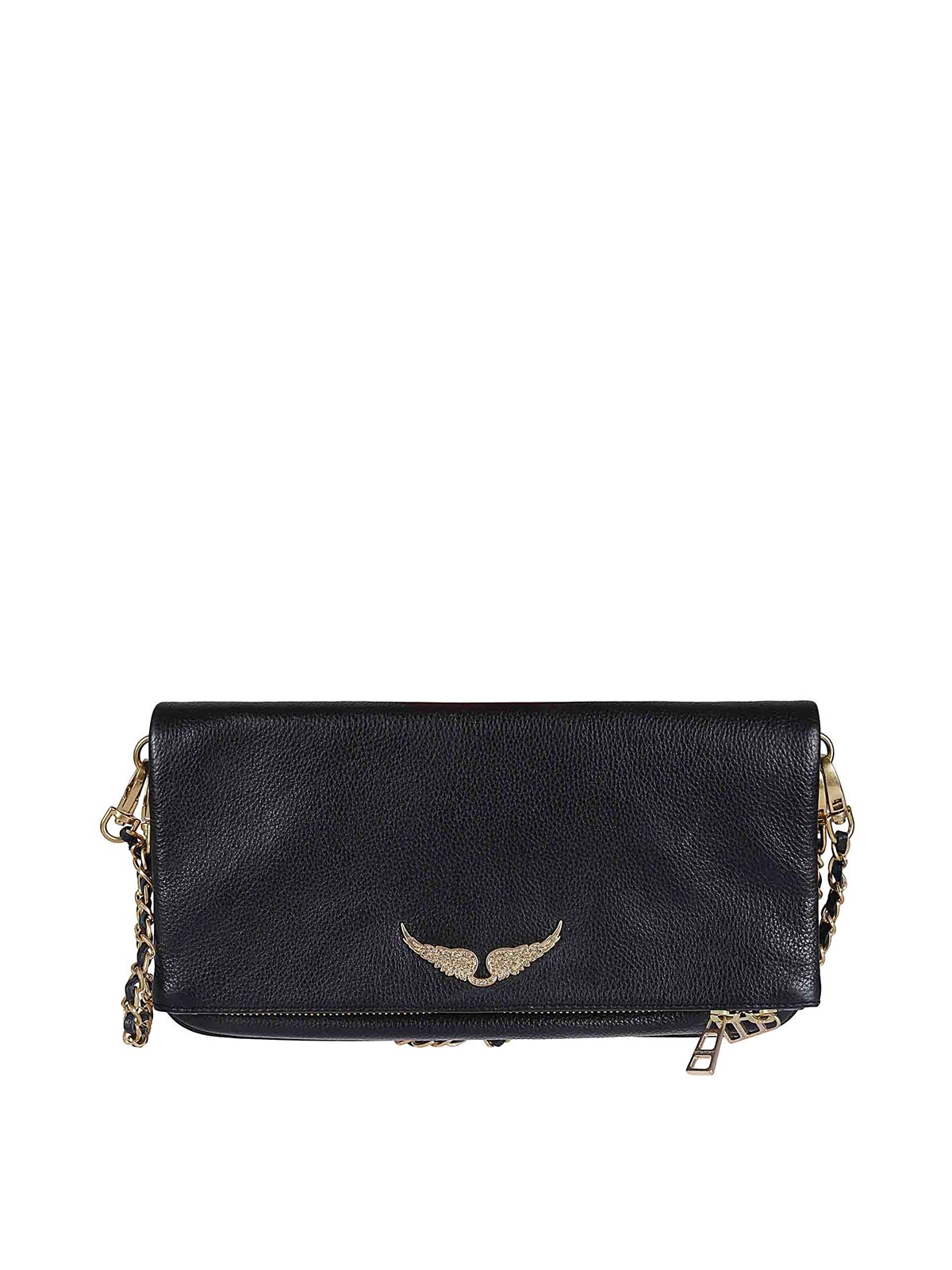 Zadig & Voltaire Grained Leather Bag In Gold