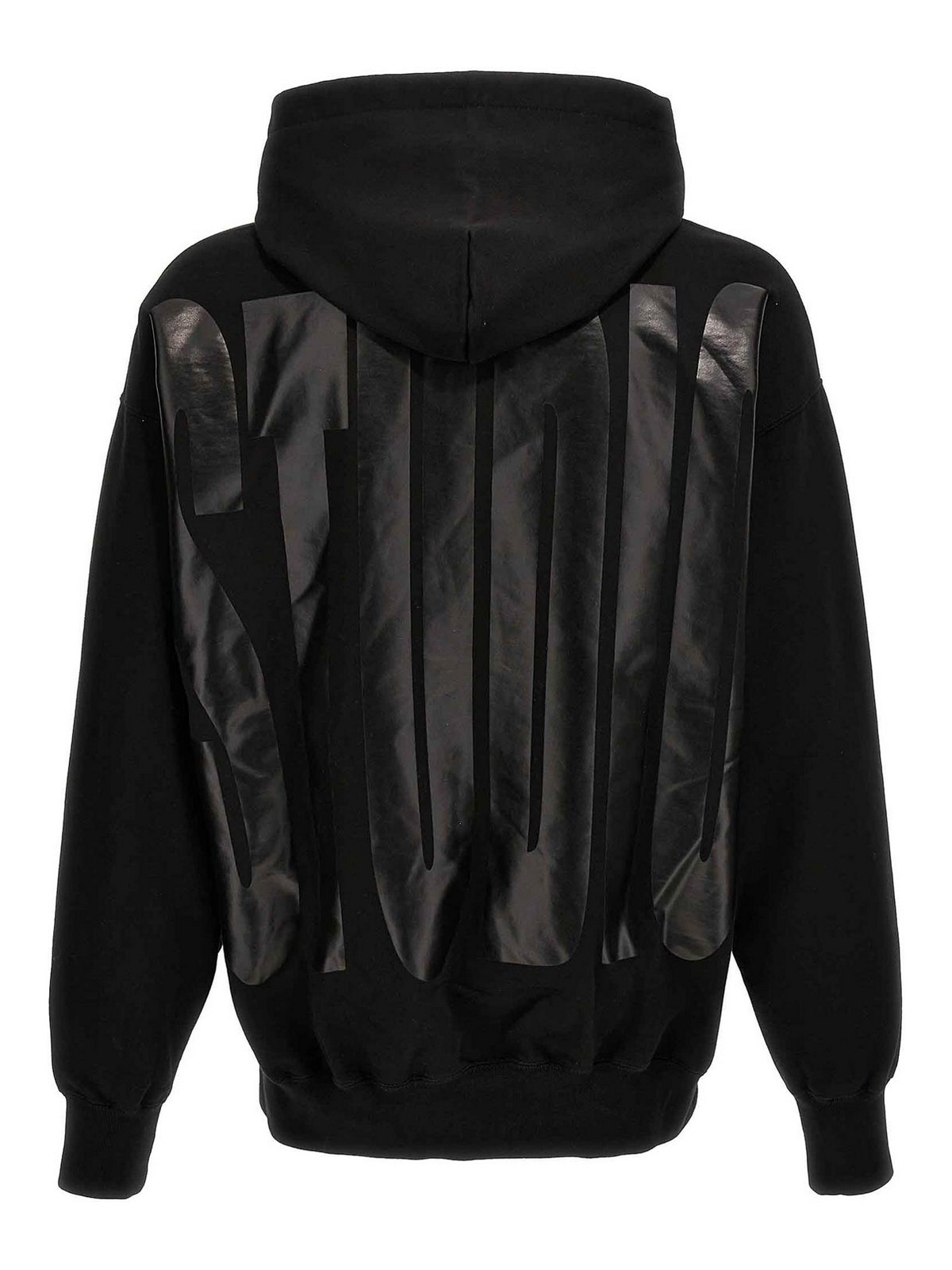 Men's Miley Logo Hoodie Sweatshirt In Faded Black