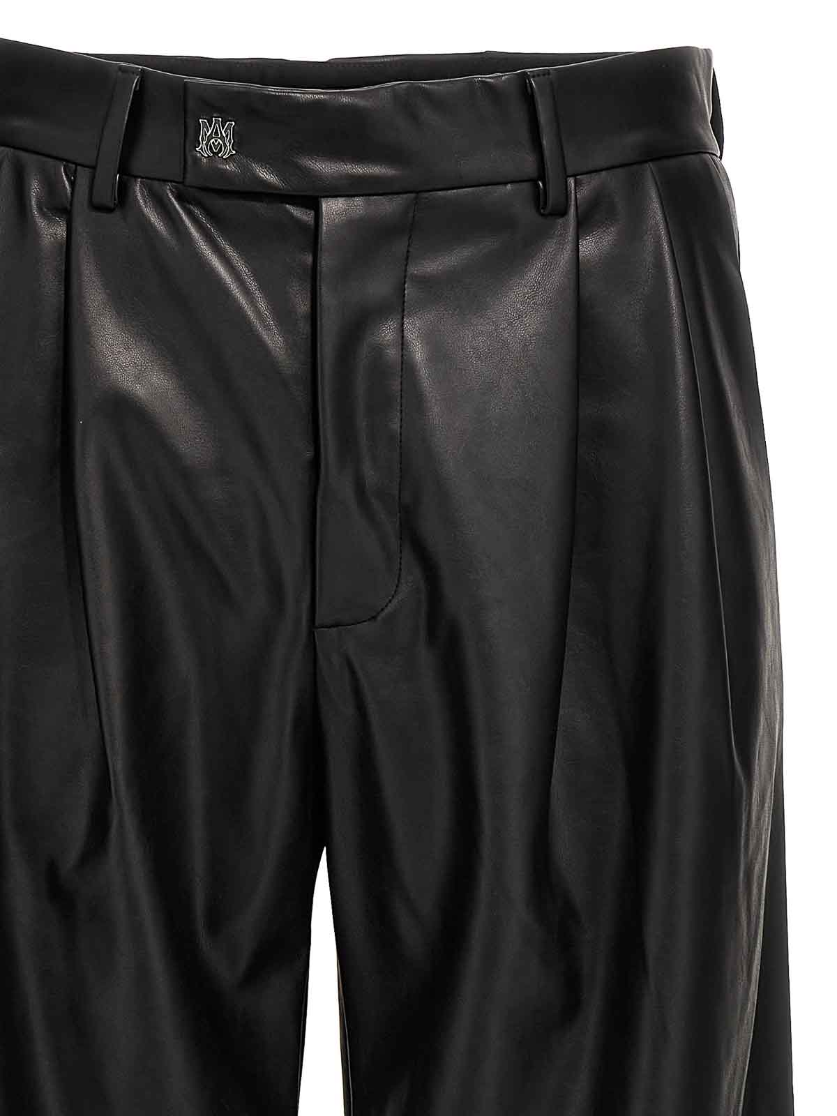 Amiri Vegan leather pants - Black - Men | AW23MAW072001
