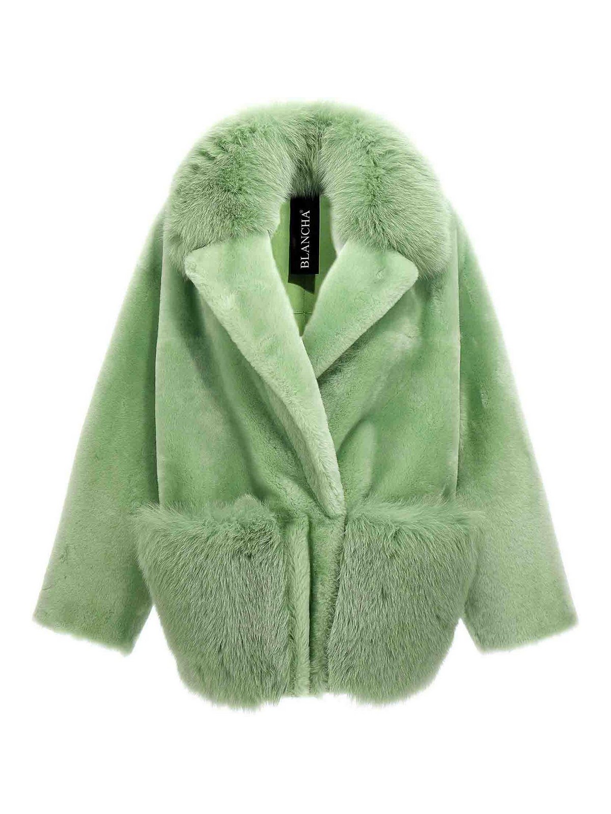 Short coats Blancha merino straightvolpe shadow fur coat