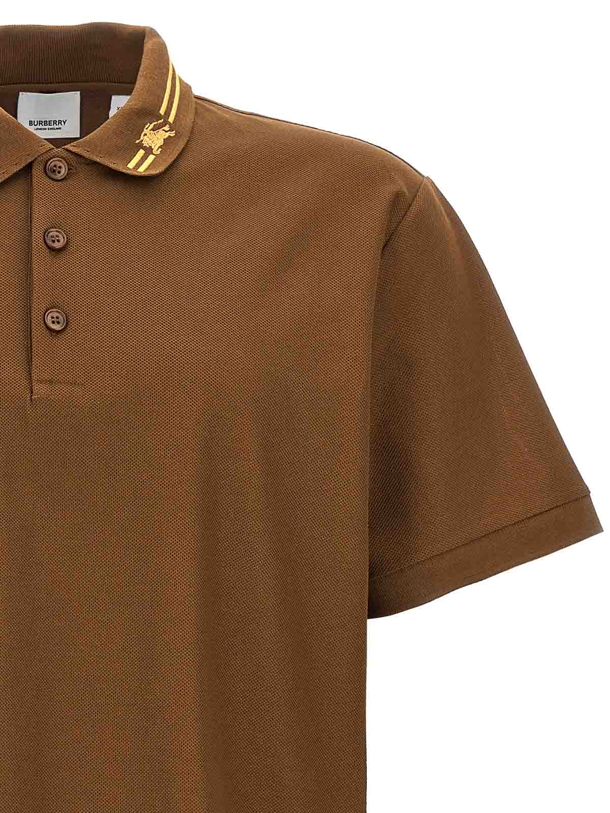 Burberry Logo embroidery polo shirt - Brown - Men|8070776