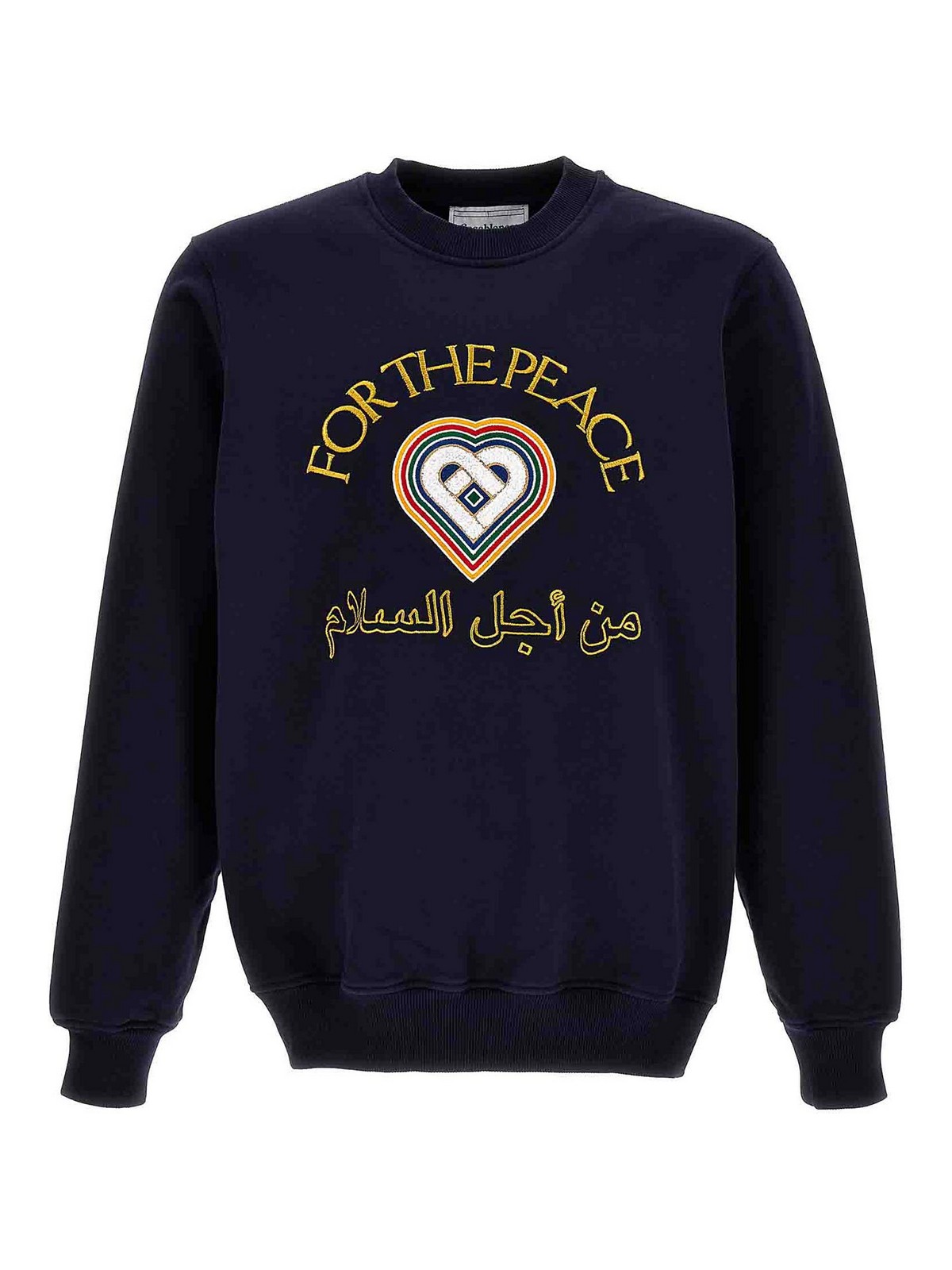 Shop Casablanca For The Peace Gold Sweatshirt In Blue