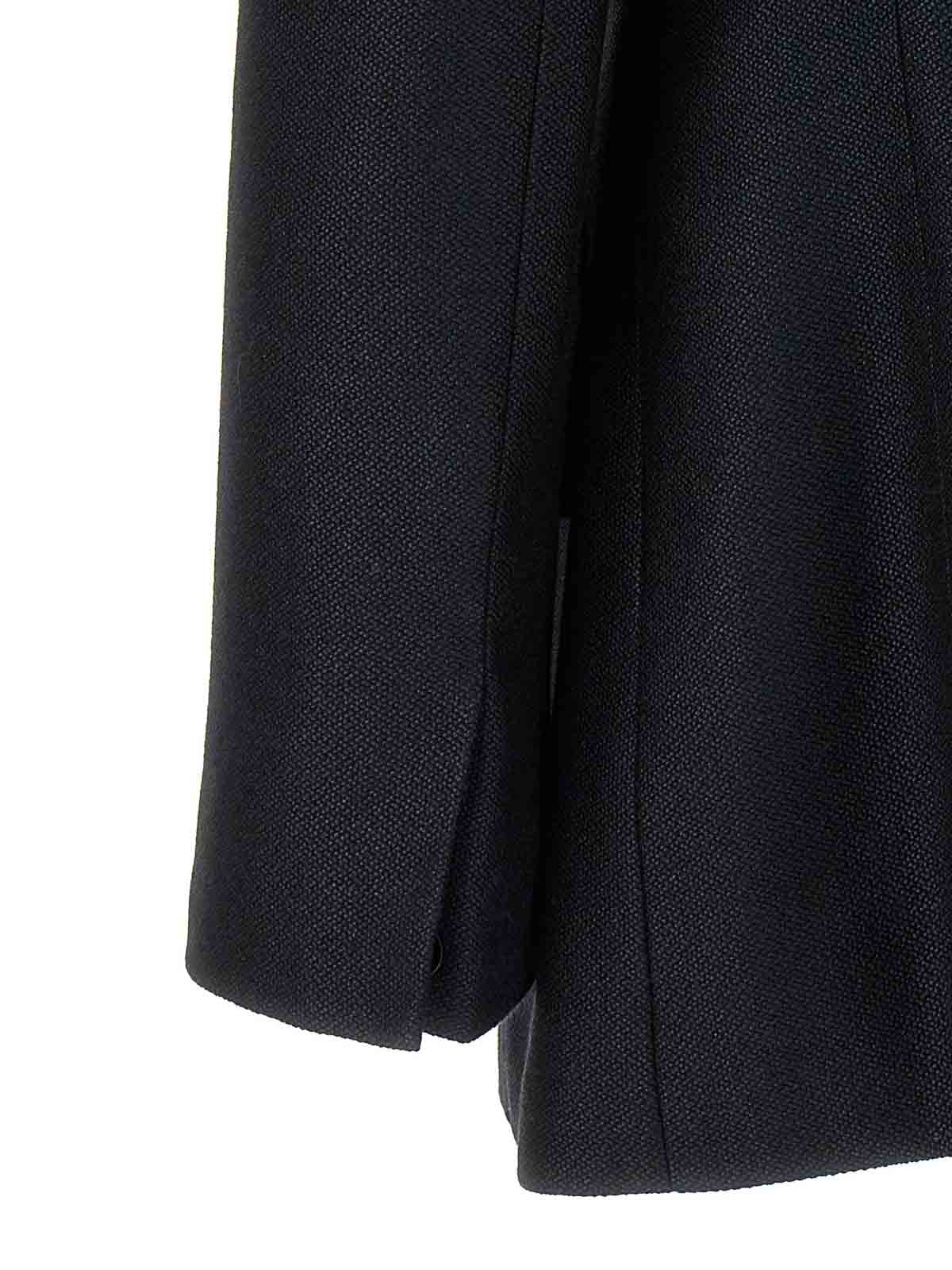 Double Breasted Blazer with Gold Buttons - Burgundy Sport Coat main image 0