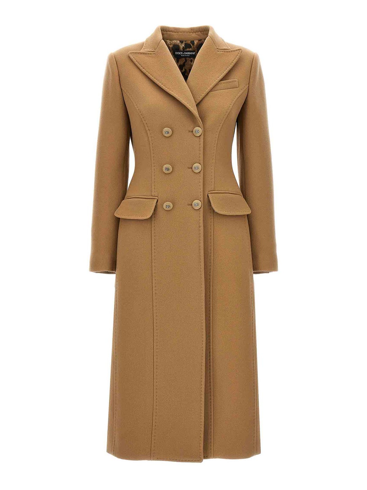 Dolce & Gabbana Long double breast coat - Beige