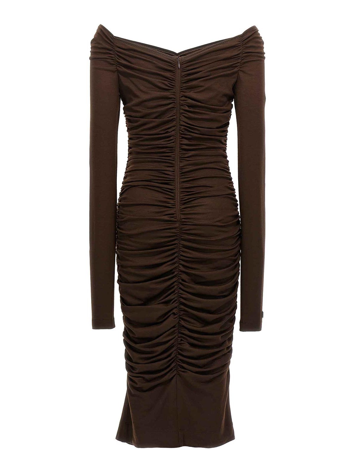 Dolce & Gabbana Draped knit dress - Brown|F6COMTFUGRHM1512