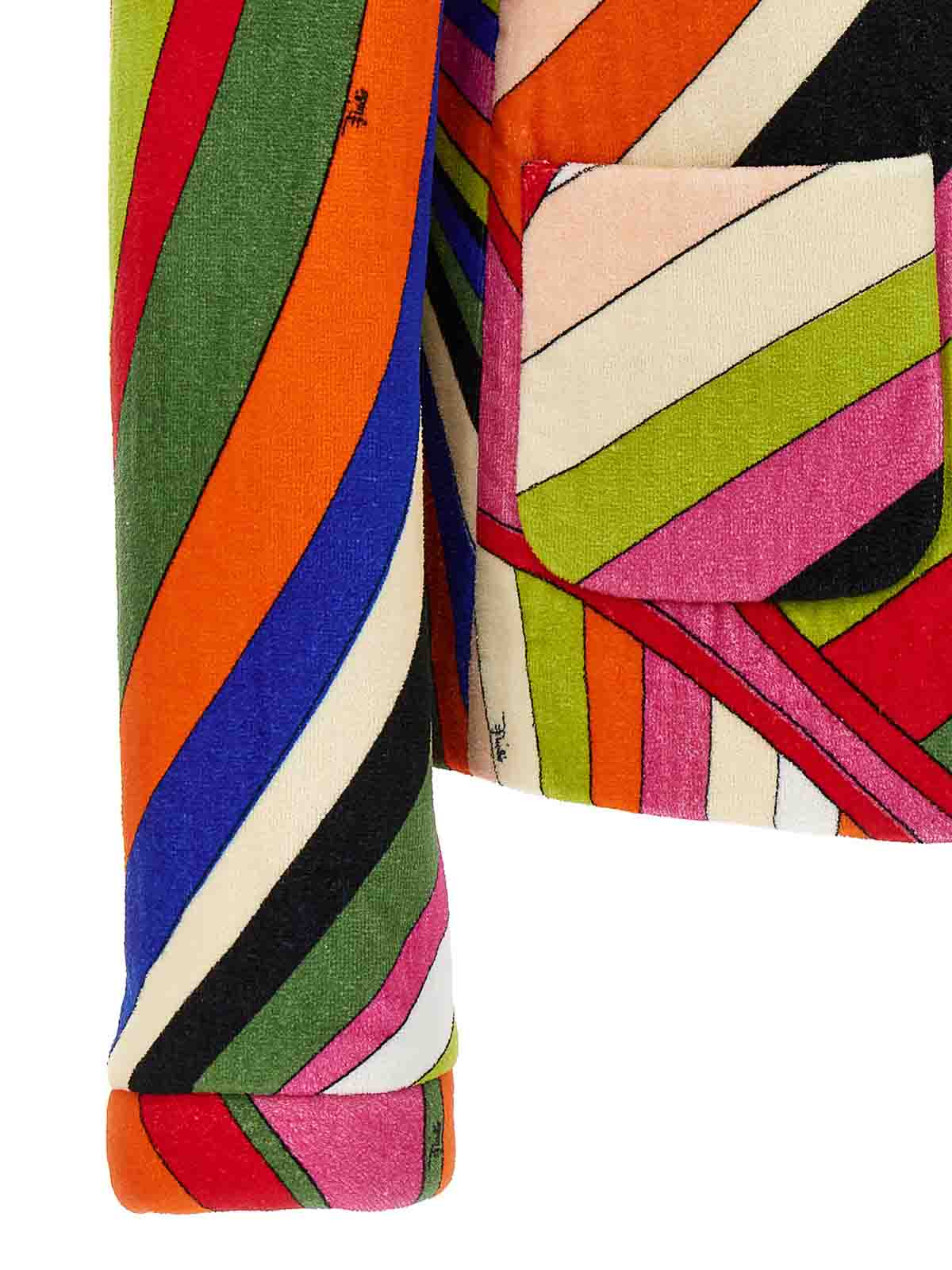 Emilio Pucci Pattern short terry jacket - Women | 3RRB013R759037