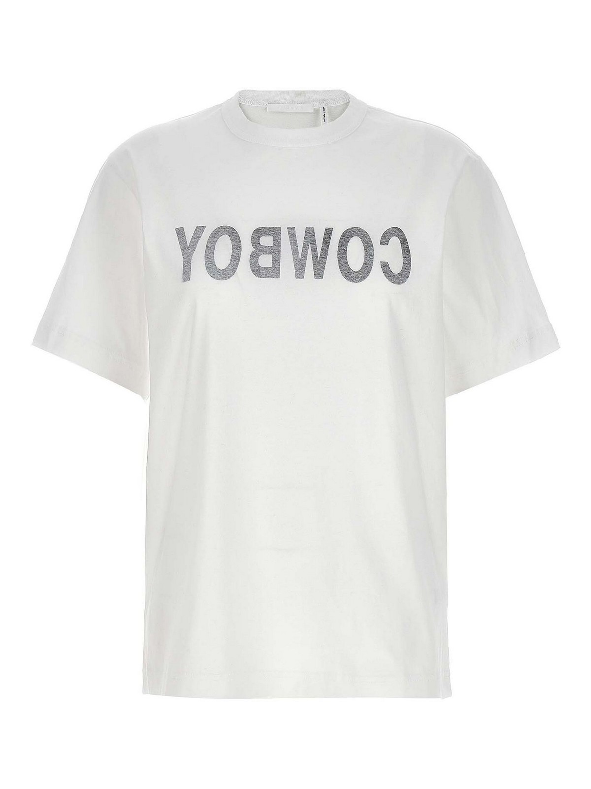 Shop Helmut Lang Cowboy T-shirt In White