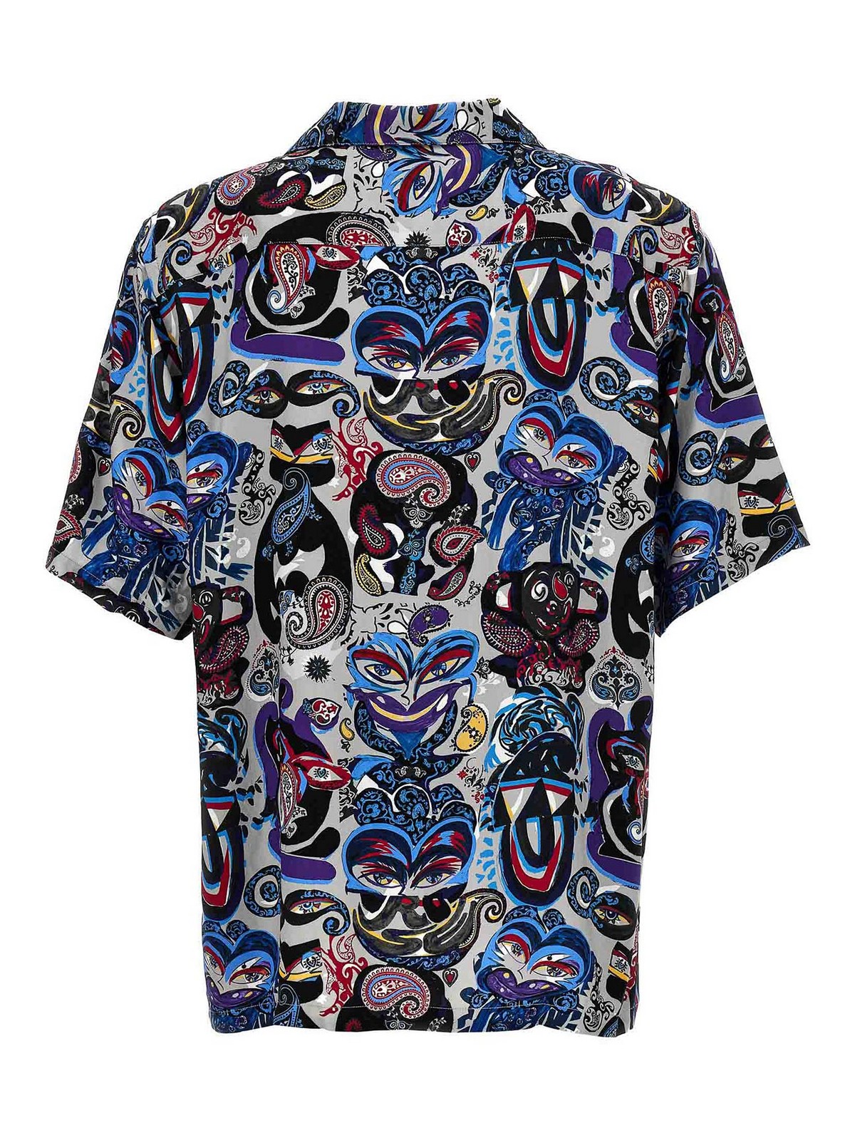 Shop Martine Rose Grey Creature Shirt In Multicolour