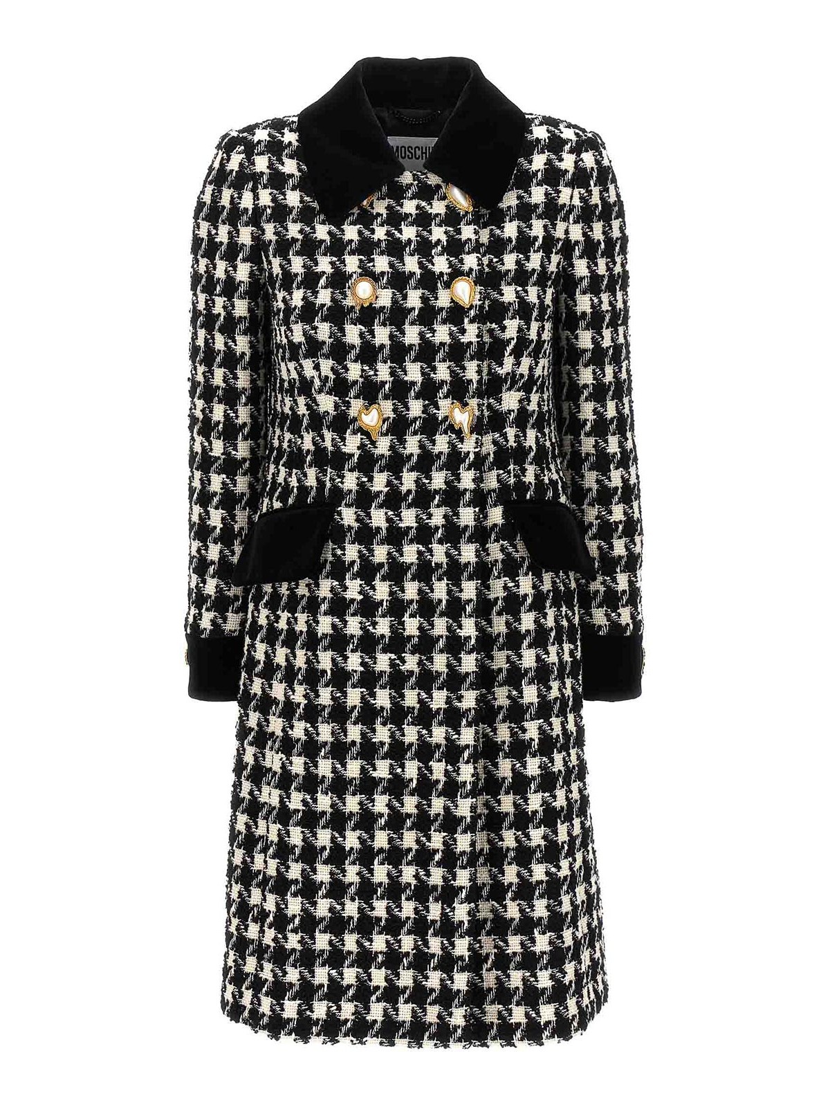 Moschino Pied de poule coat - White - Women|060354132555