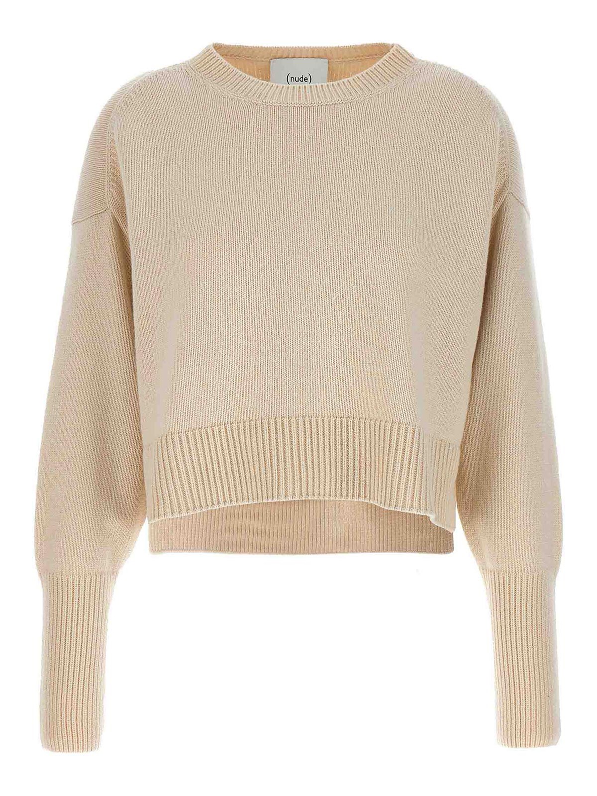 Crew necks Nude - Oversize crop sweater - 110106501