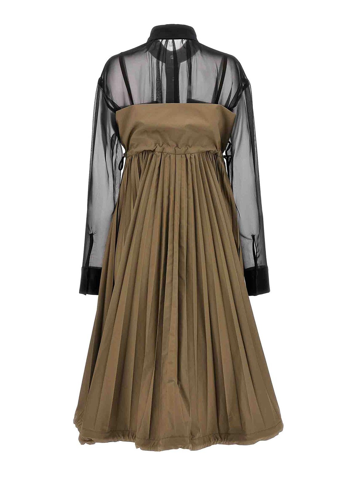 美品 sacai 23AW Matte Taffeta Dress Sacai Taffeta dress - Beige - Women|2306896651 | thebs.com