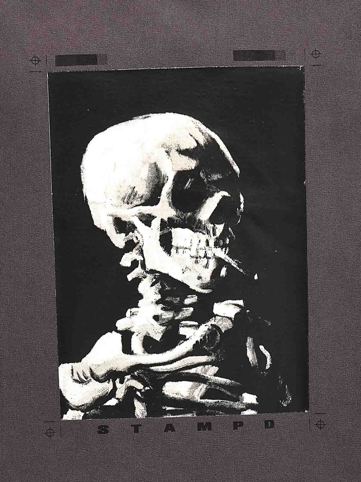 Shop Stampd Skeleton Garment T-shirt In Grey