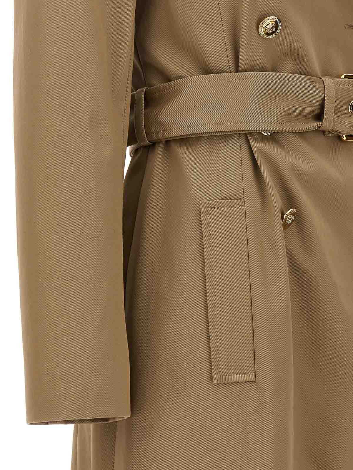 Versace - Cotton Blend Trench Coat - Female - 42