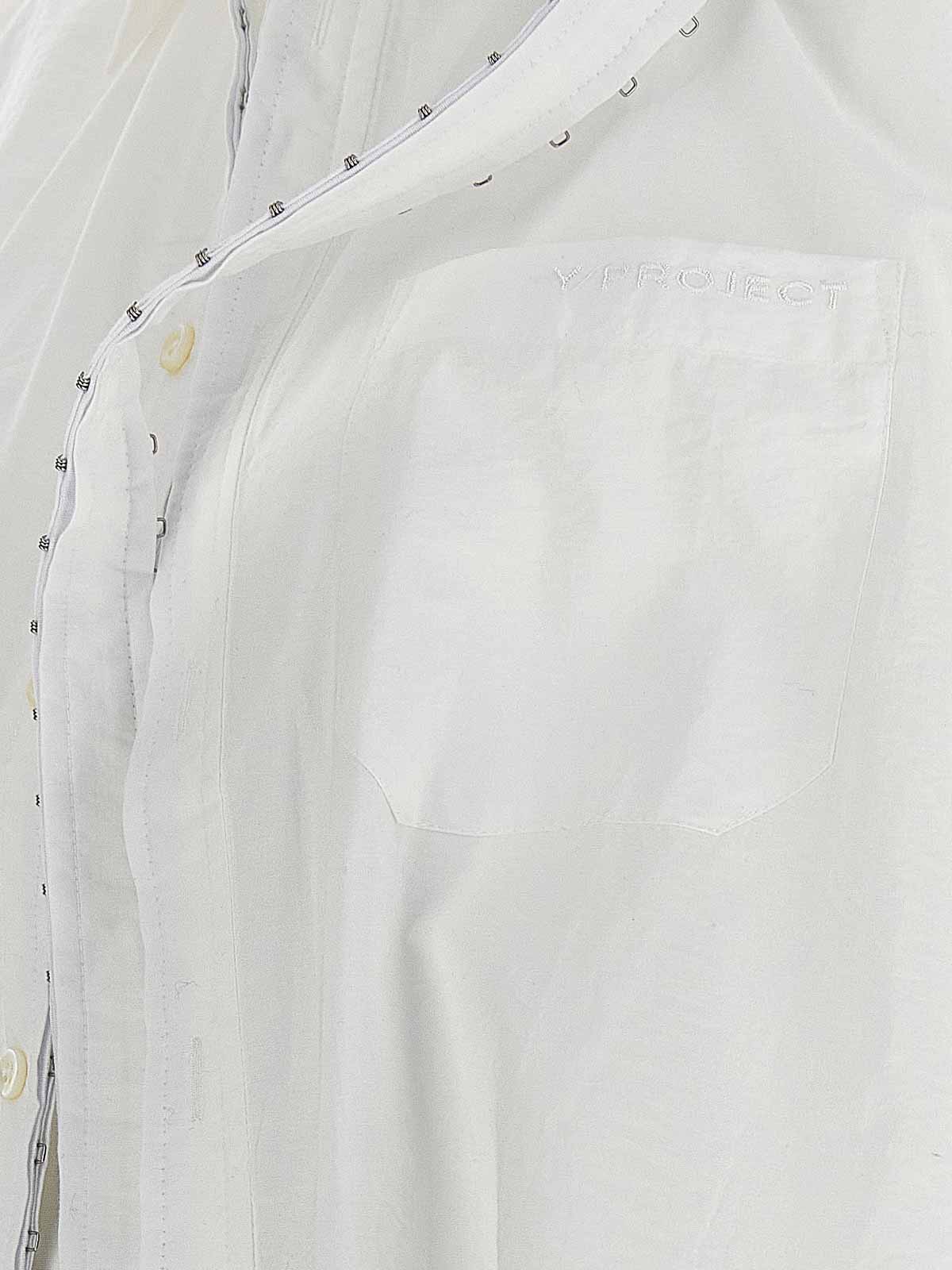 Shirts Y/Project - hook and eye shirt - SHIRT70S25WHITE