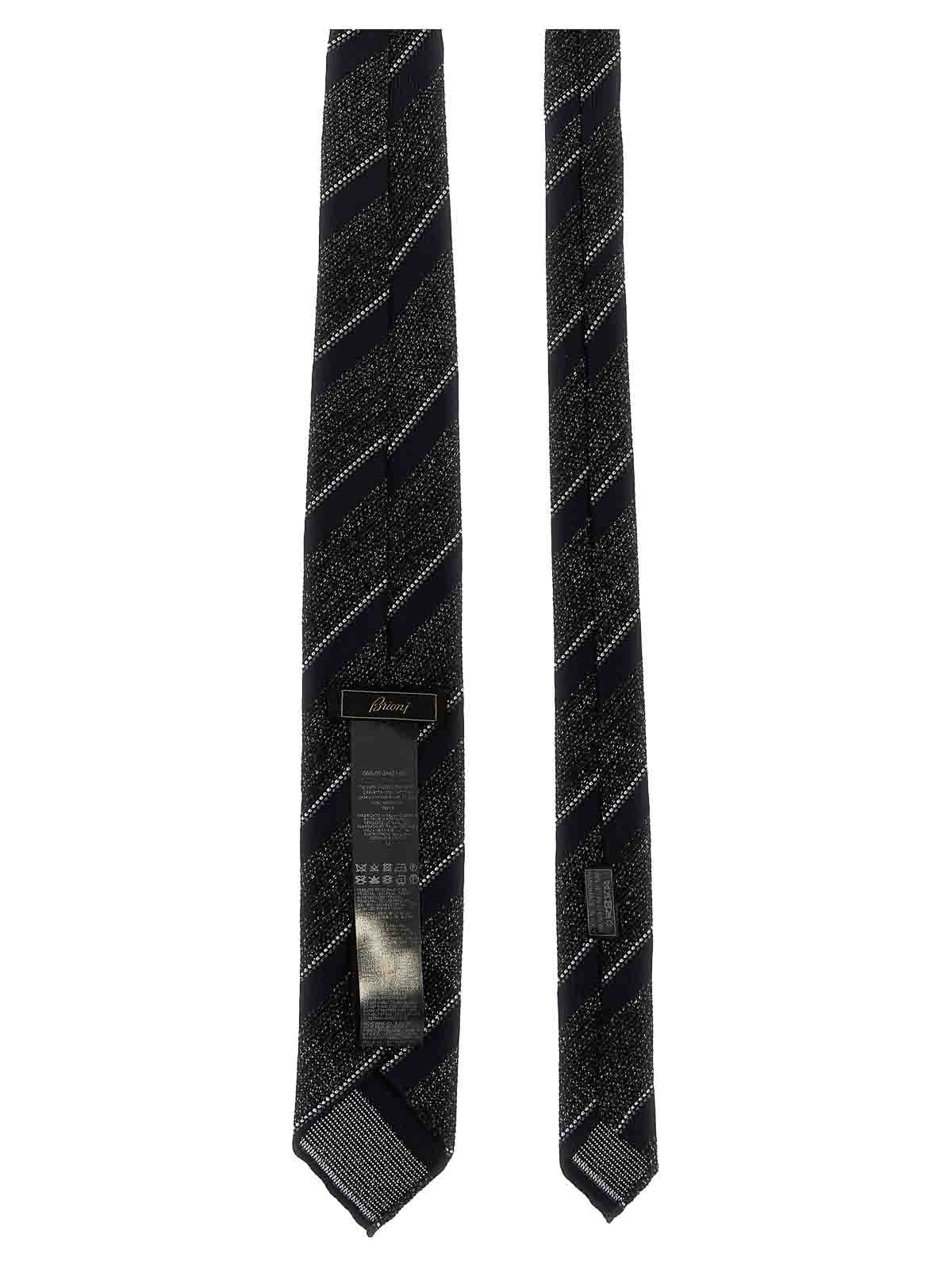 Shop Brioni Regimental Tie In Multicolour
